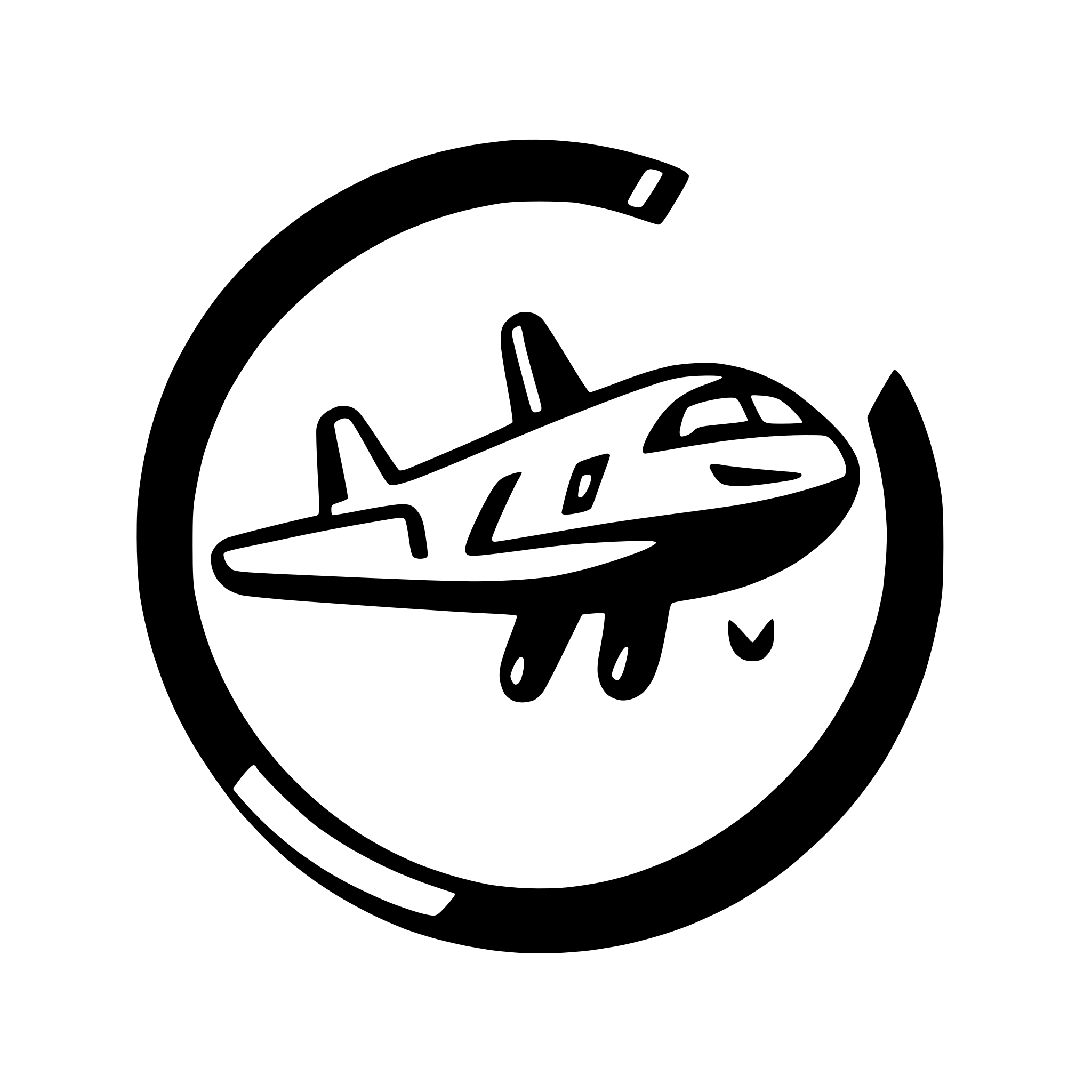 AI-generated SVG of 'airplane flying through clouds'