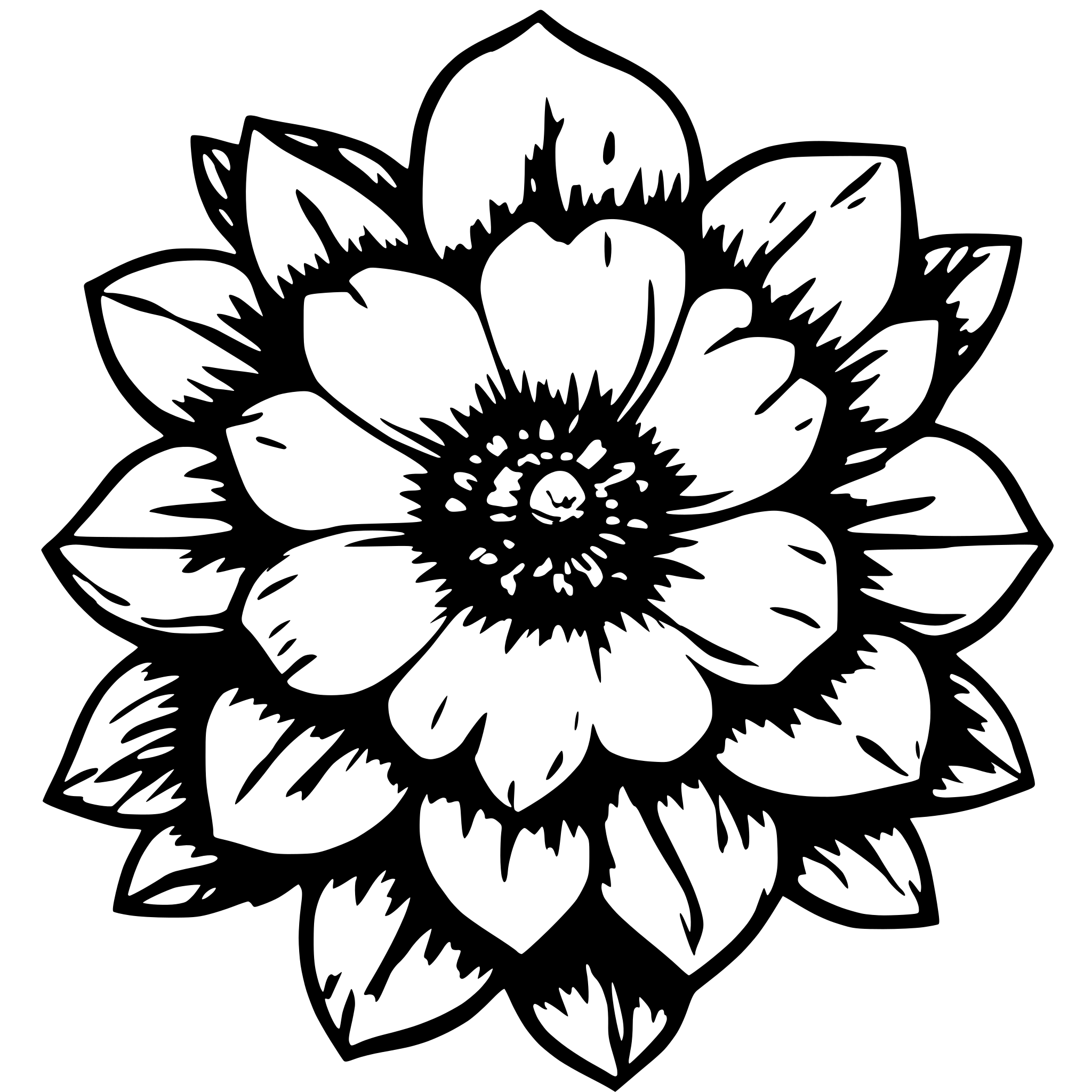 AI-generated SVG of a Minimalistic flower