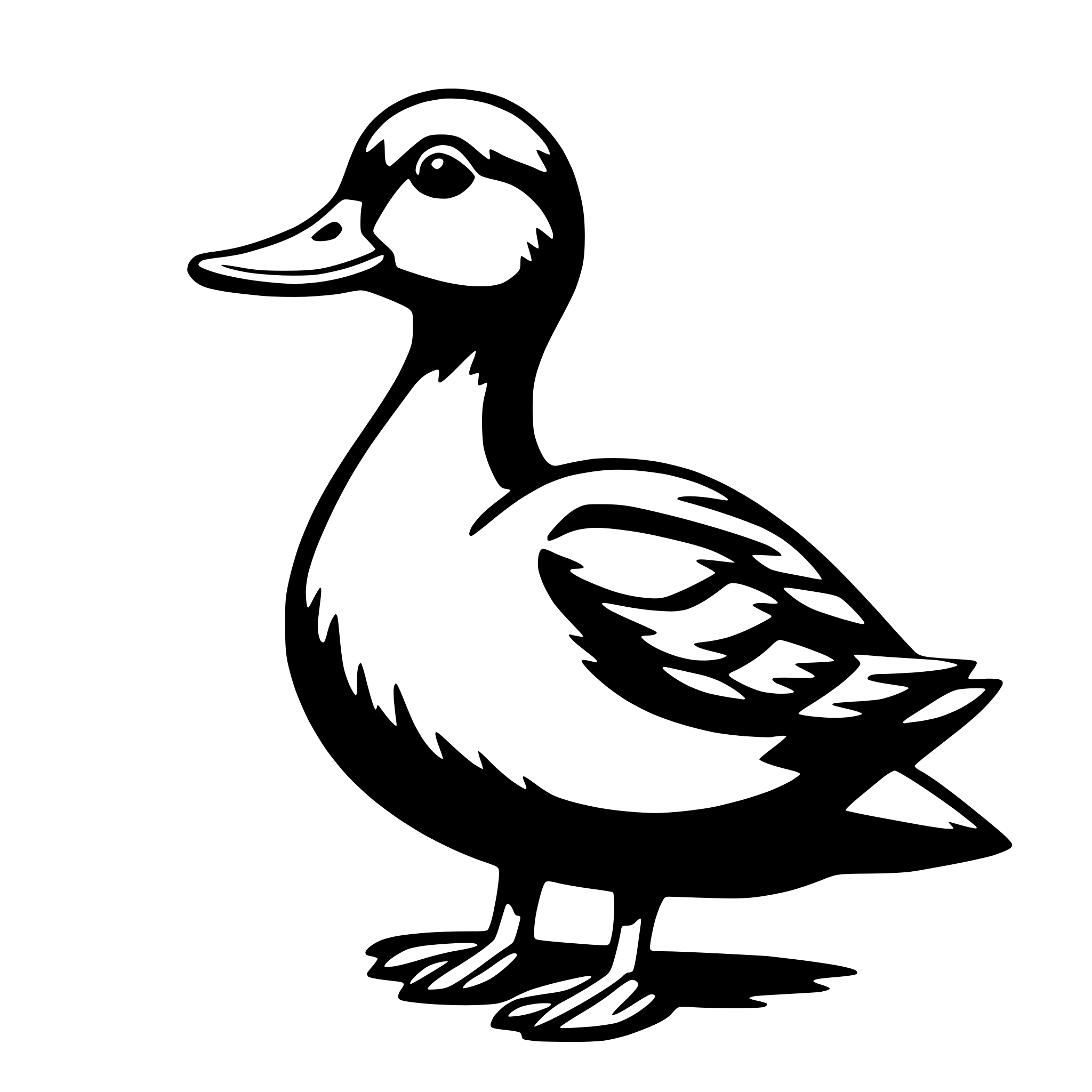 AI-generated SVG of 'duck'