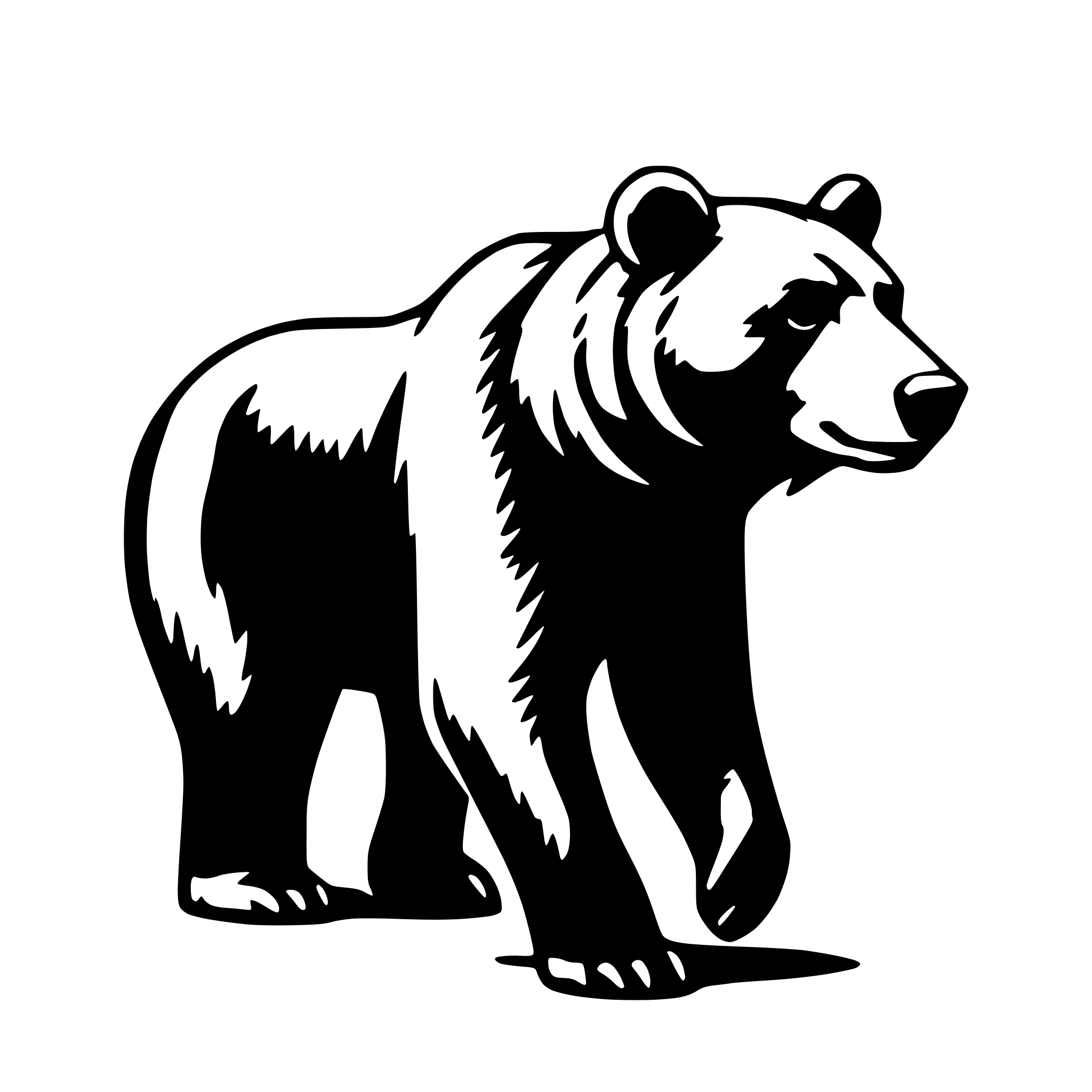 AI-generated SVG of a brown bear