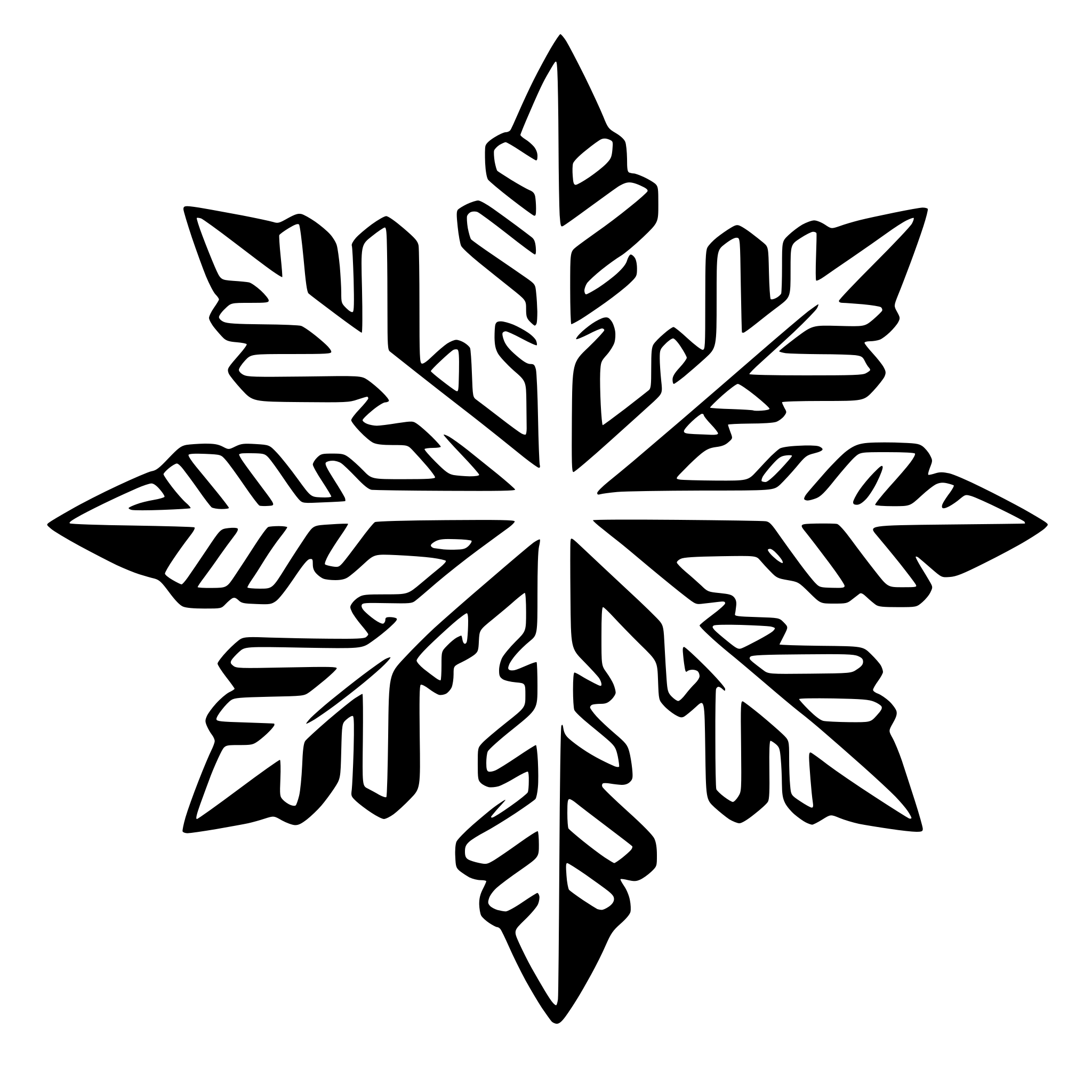 AI-generated SVG of 'snowflakes'