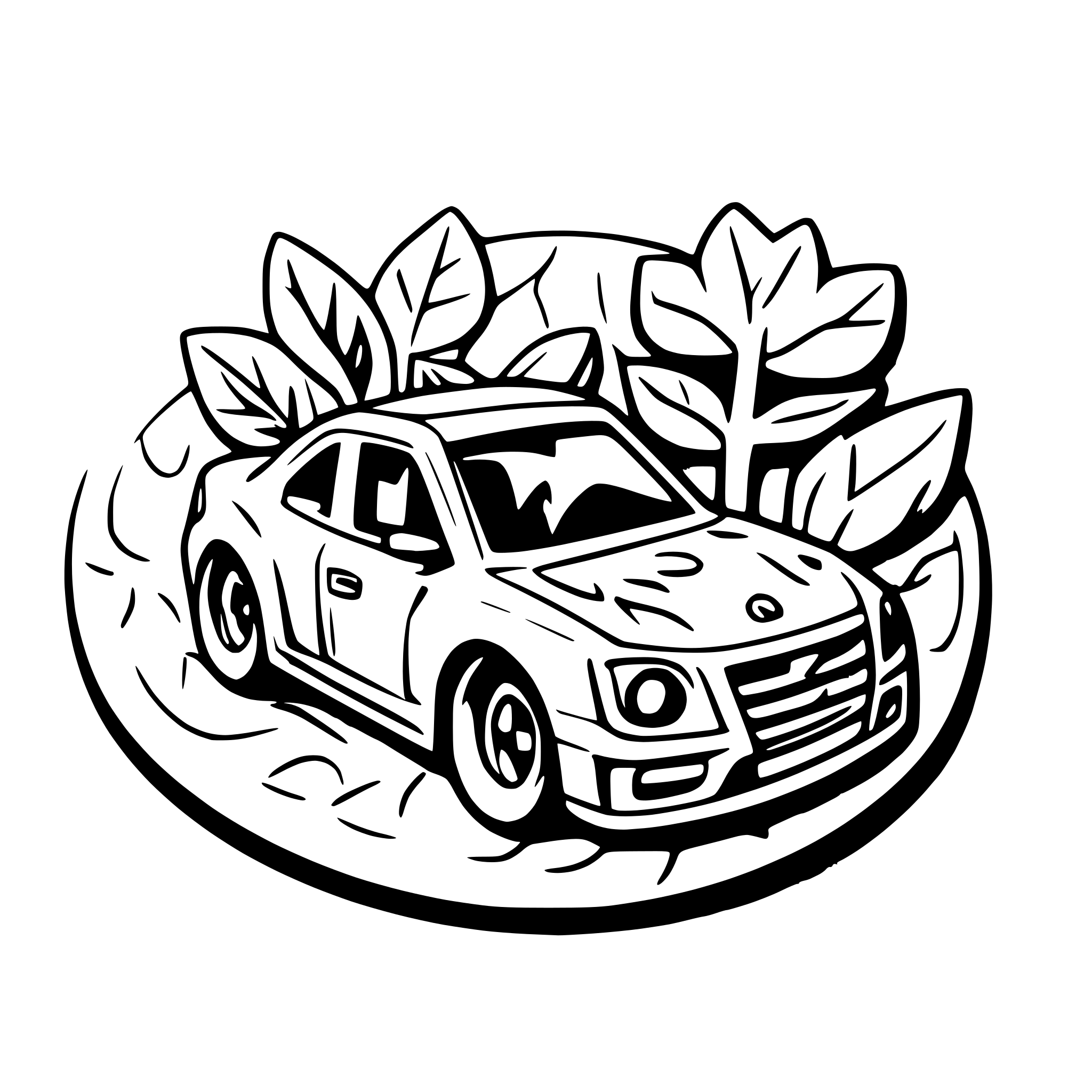 AI-generated SVG of a subaru