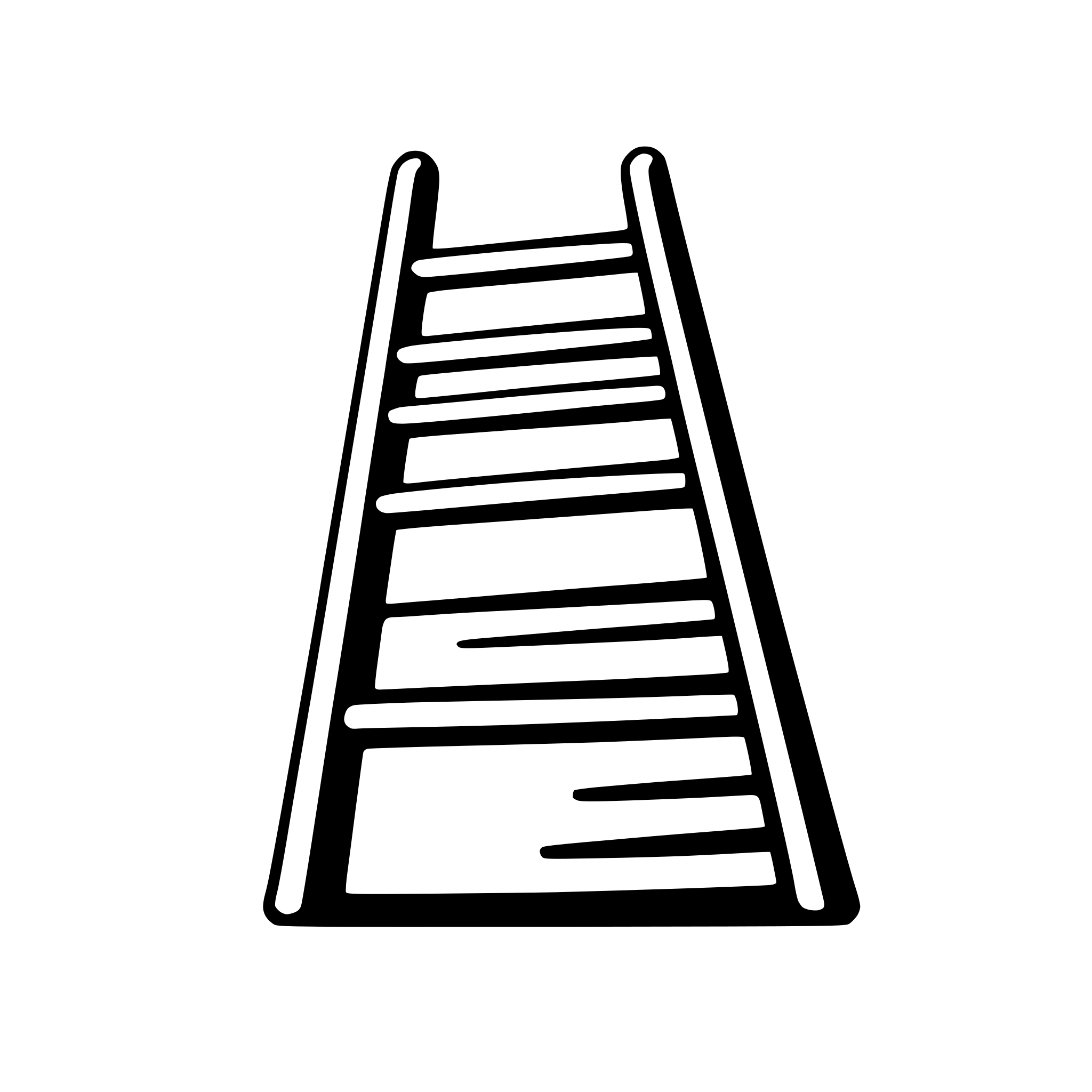 AI-generated SVG of 'minimalist ladder with rungs'