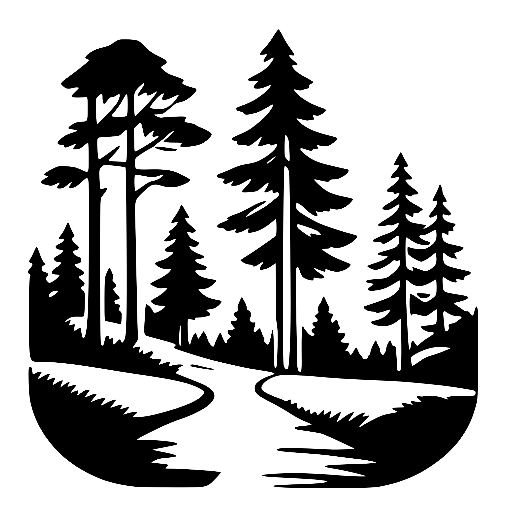 AI-generated SVG of a forest silhouette