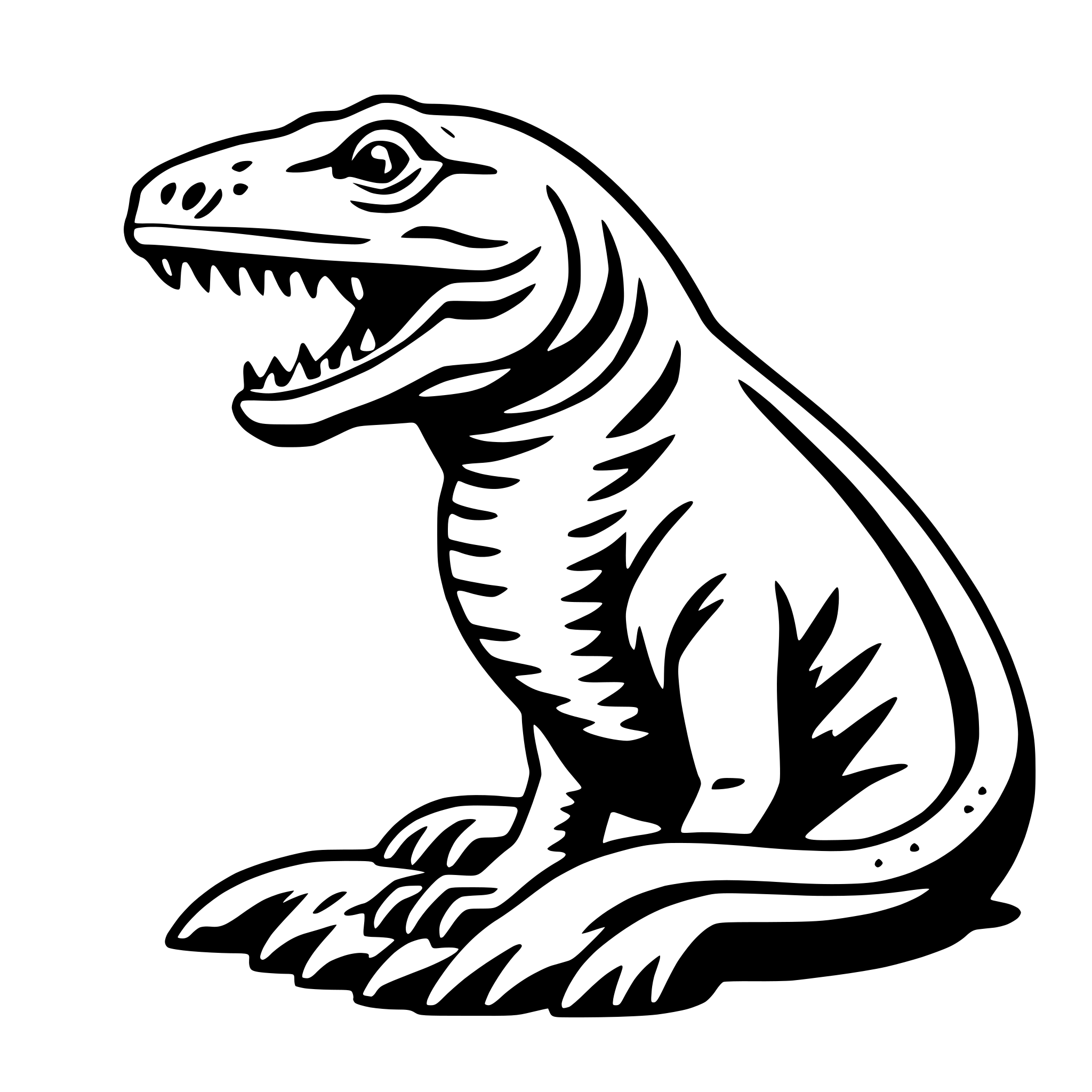 AI-generated SVG of 'komodo dragon'