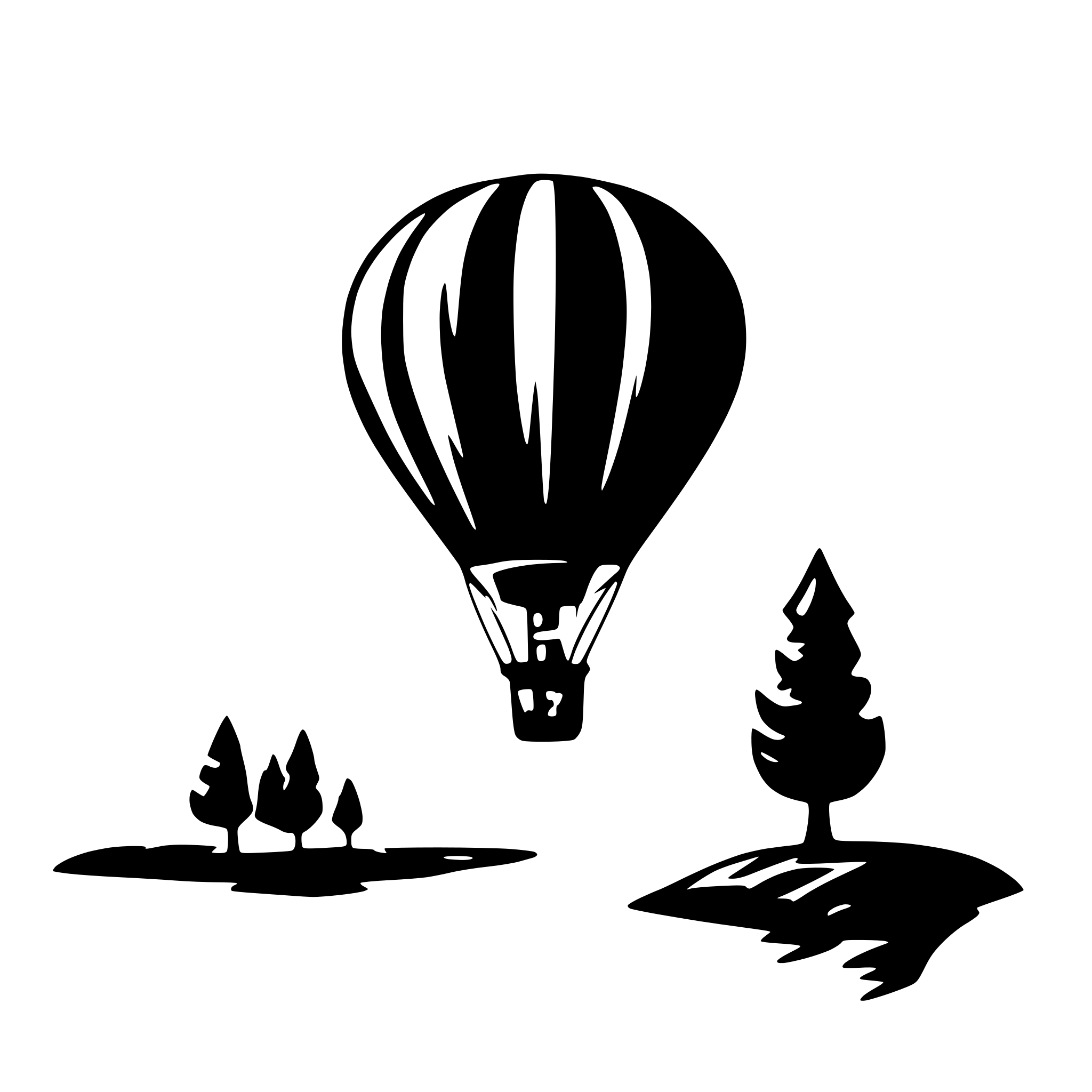 AI-generated SVG of 'hot air balloon, simple'