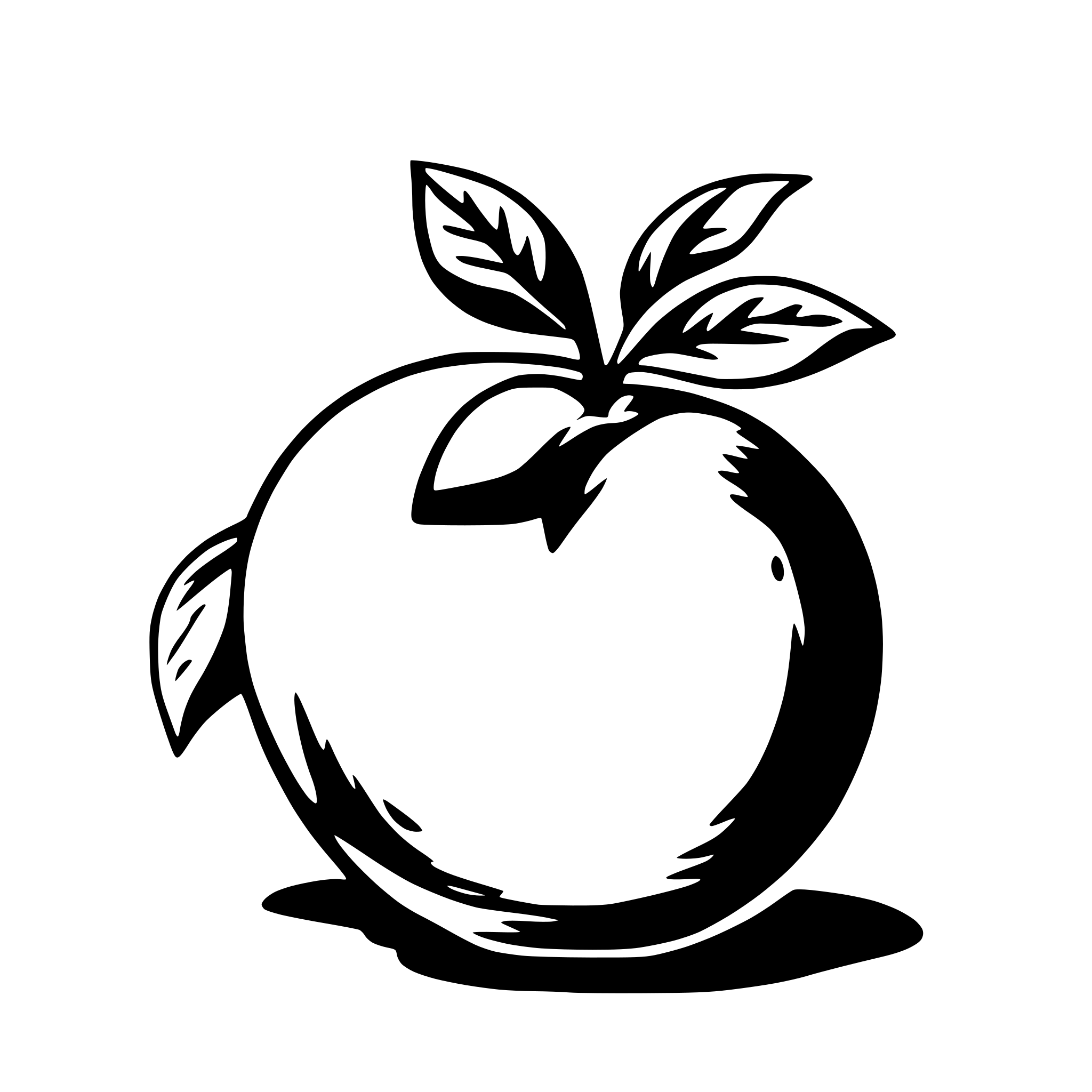 AI-generated SVG of a peach