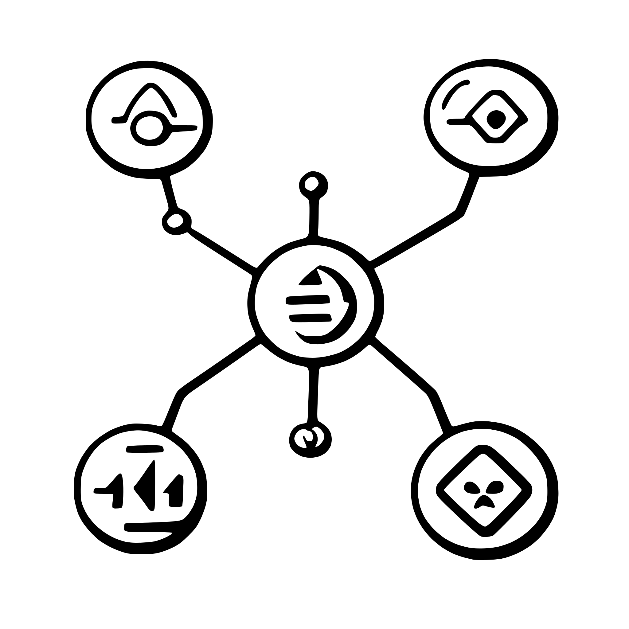 AI-generated SVG of a diagram of a network of cameras to monitor insects sending information to a  central node that process the information and send it to a web server