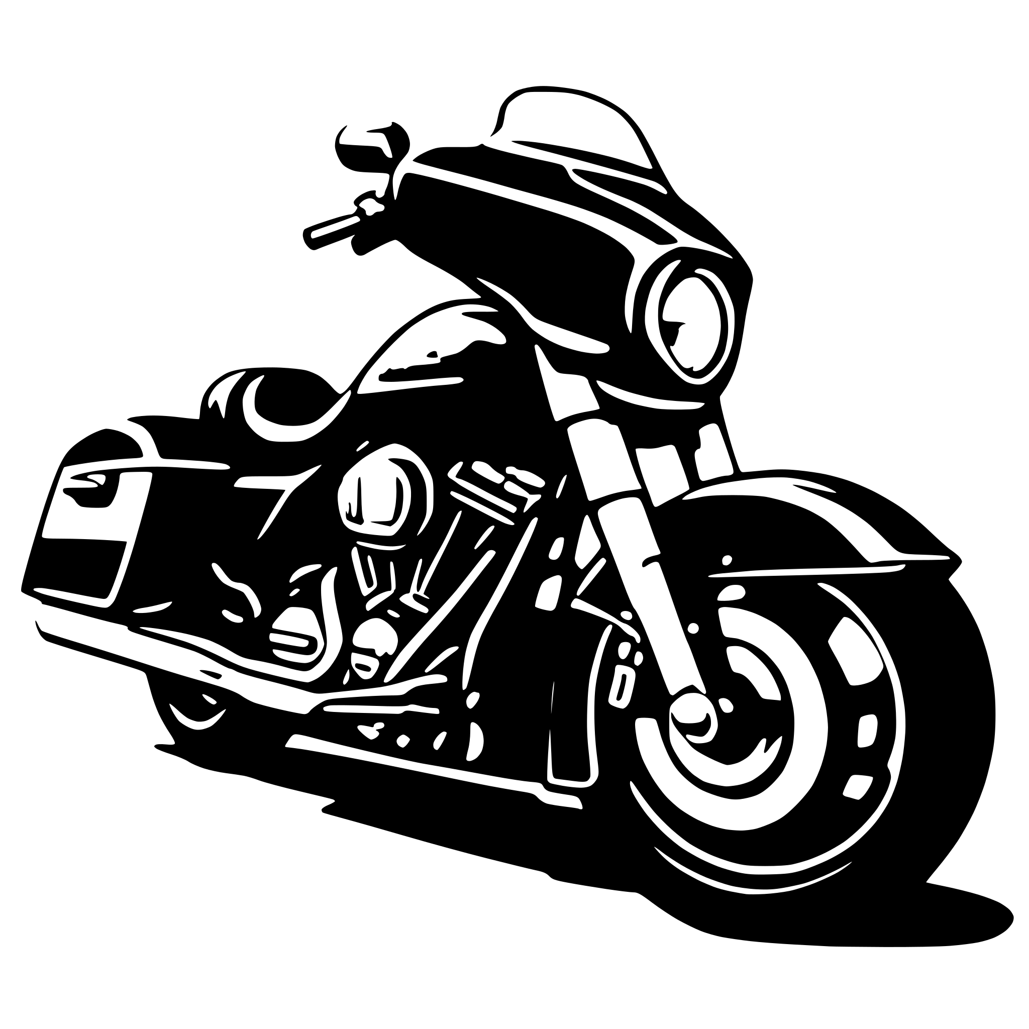 AI-generated SVG of 'HARLEY DAVIDSON STREET GLIDE'