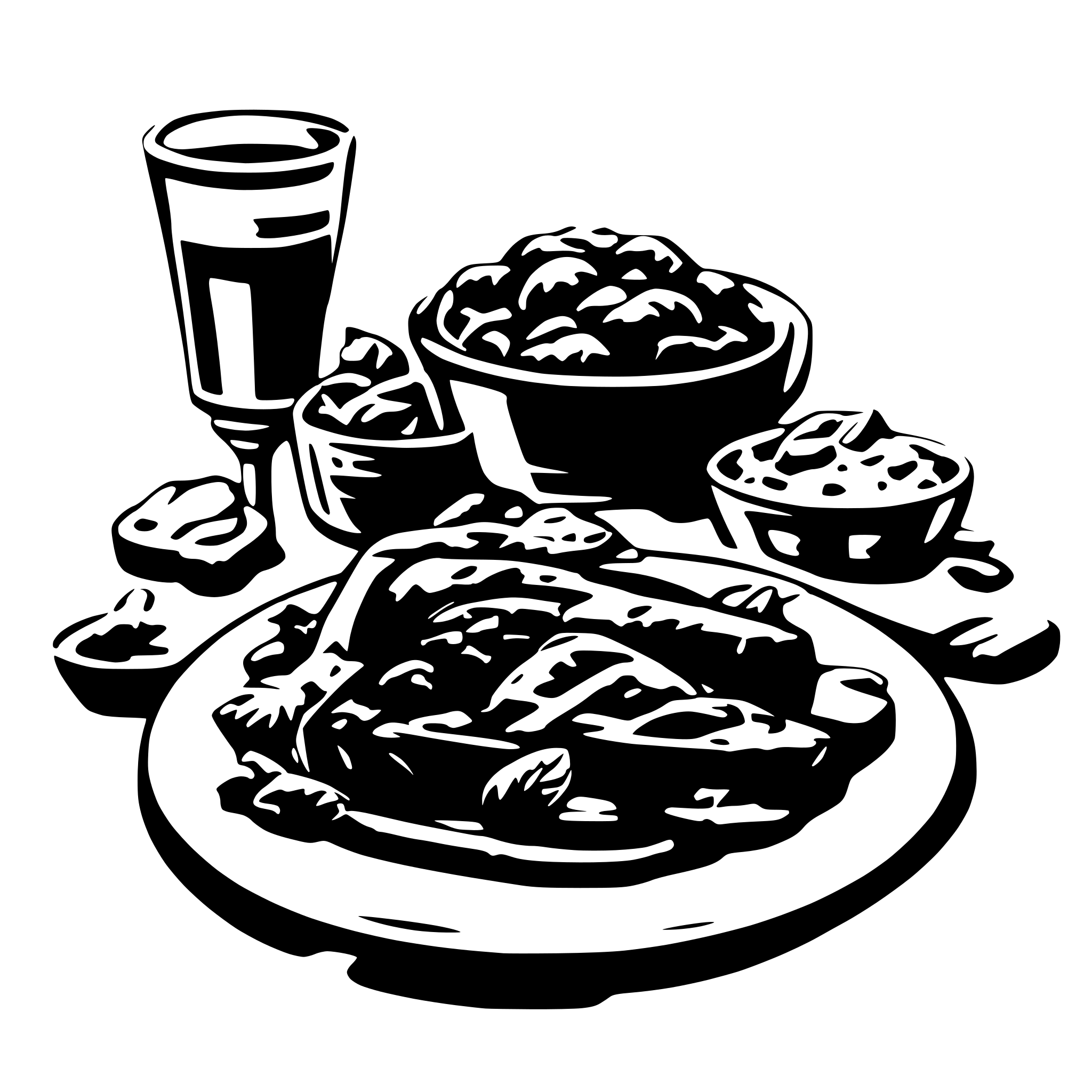 AI-generated SVG of 'home-made dinner'