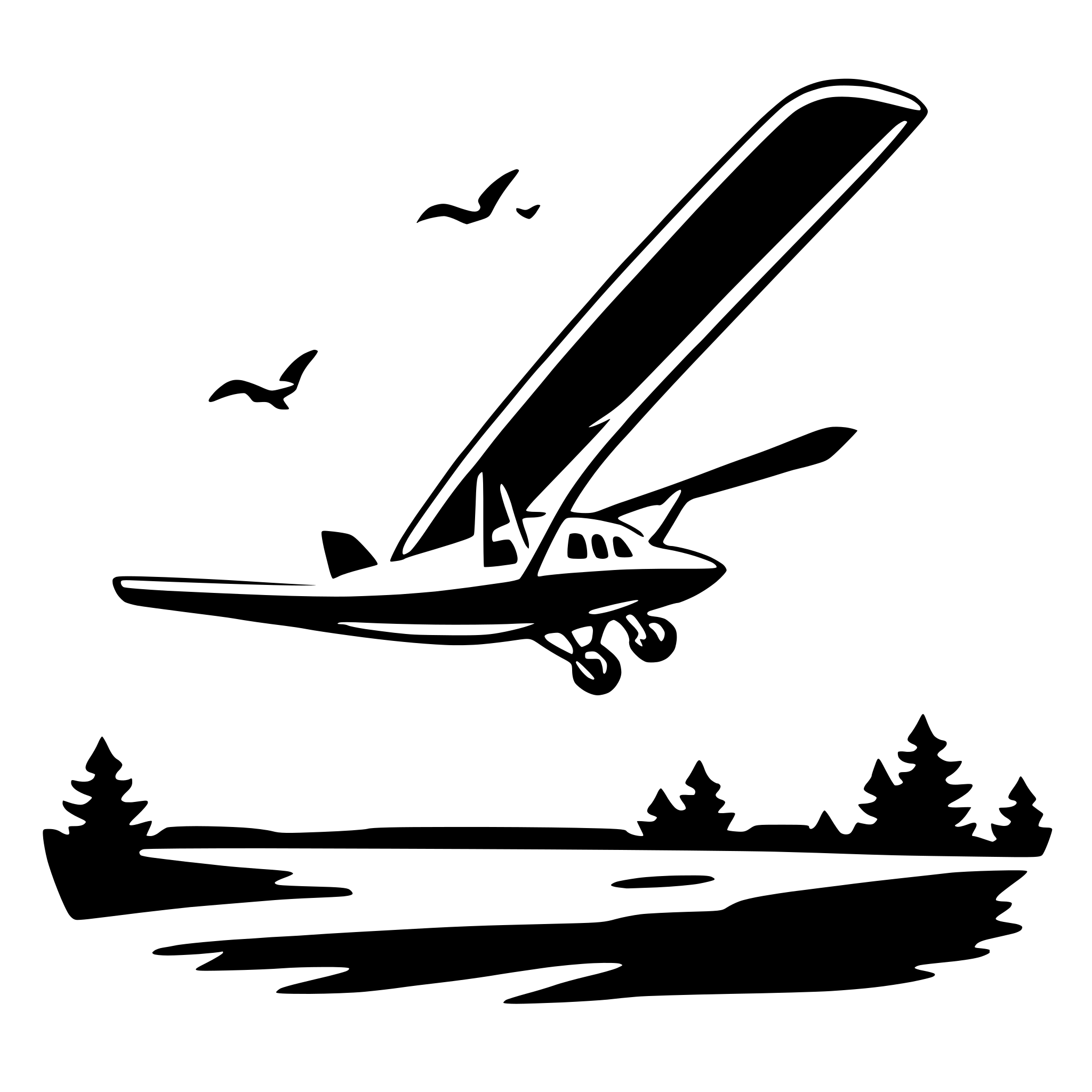 AI-generated SVG of 'hang glider'