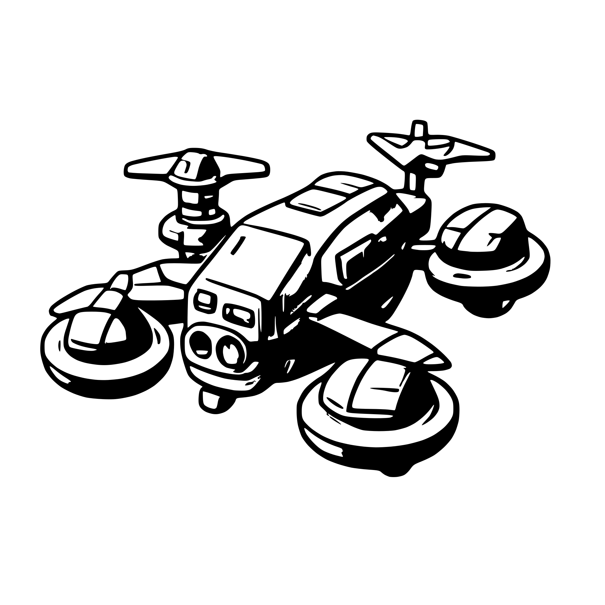 AI-generated SVG of 'isometric recon drone'