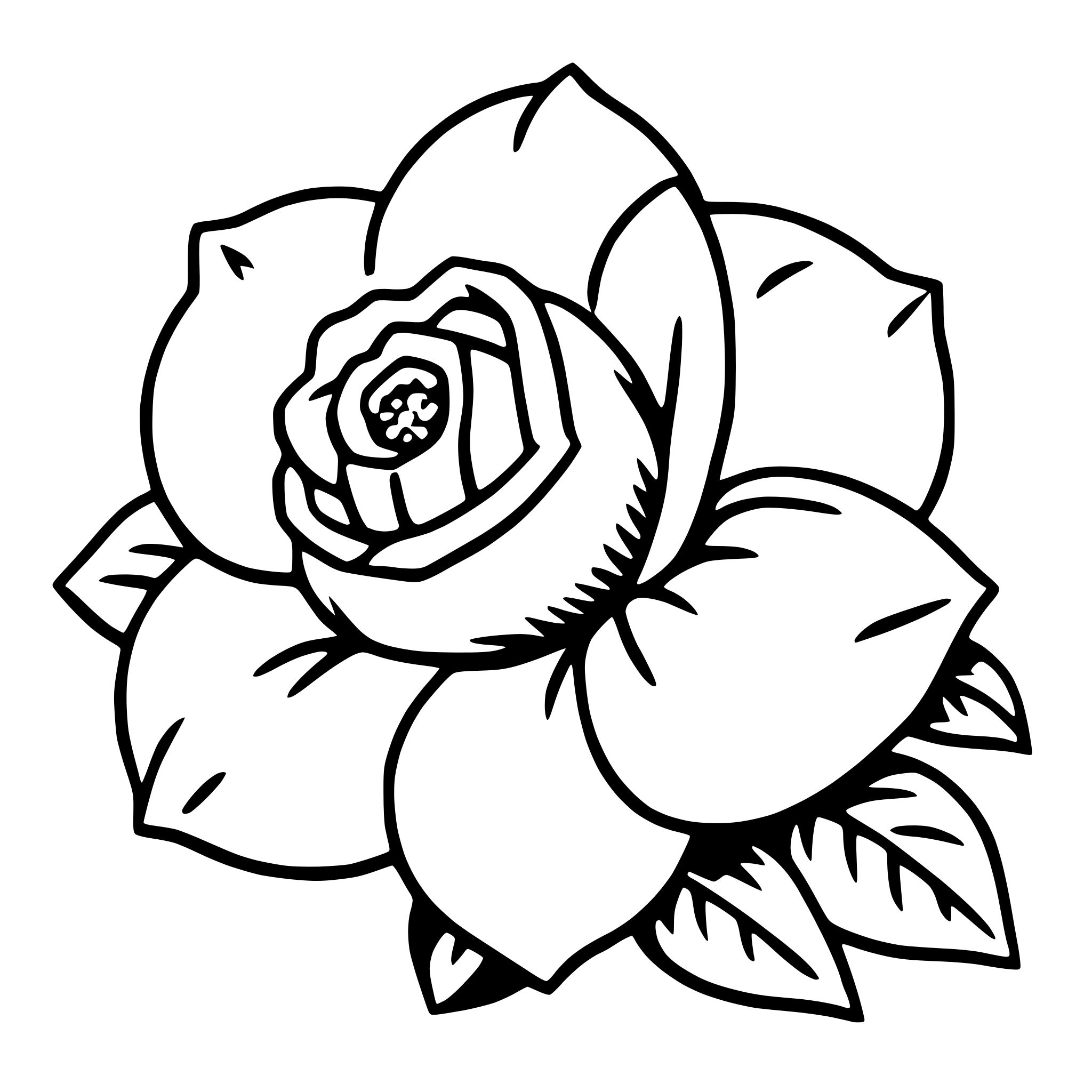 AI-generated SVG of 'camellia'