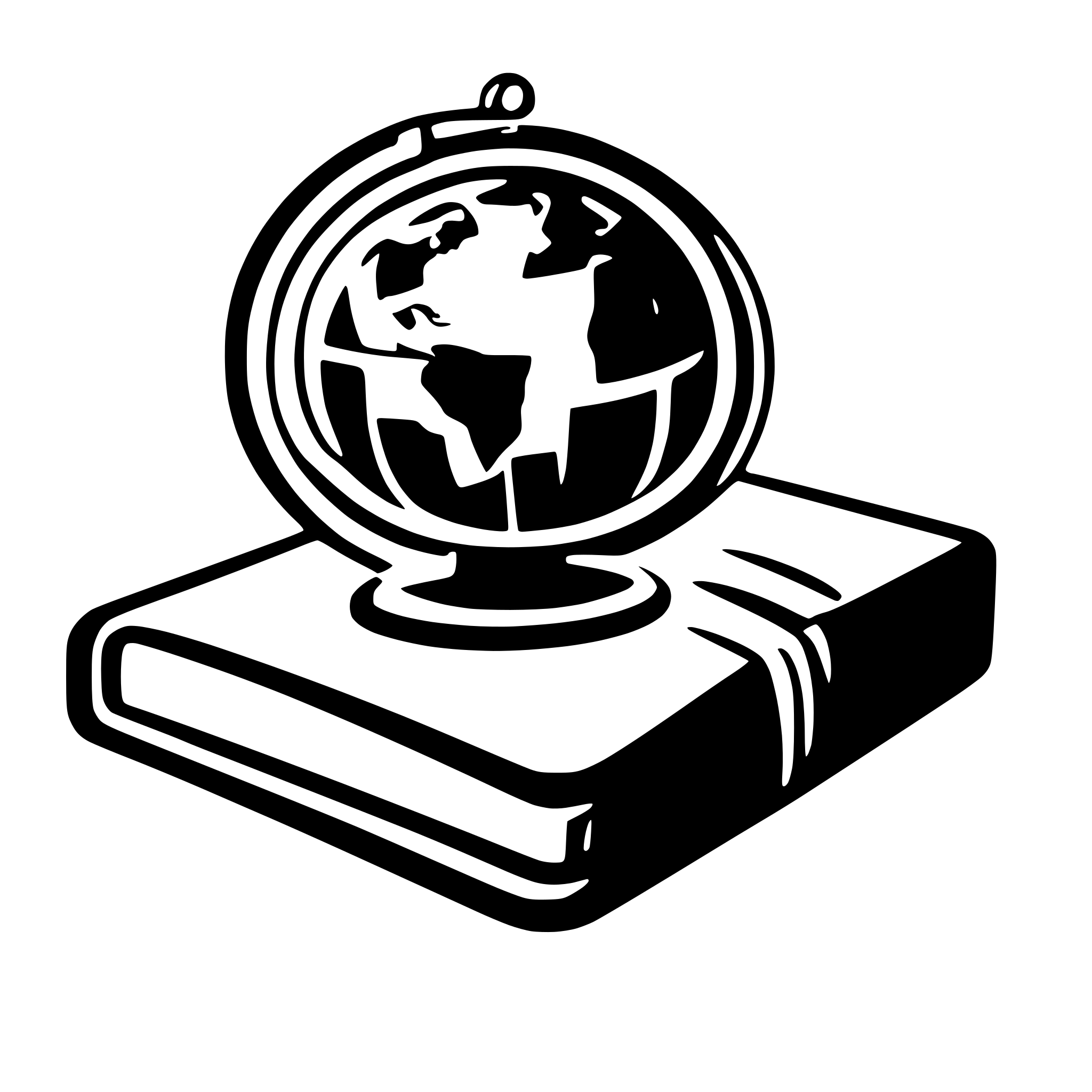 AI-generated SVG of a a website logo for the website "the open dictionary" it should be having an opened book on top of an earth globe. The globe and the book should be more like an icon style(look simple so that it is suitable as a website icon because the icon will not be too large and should be less detailed)