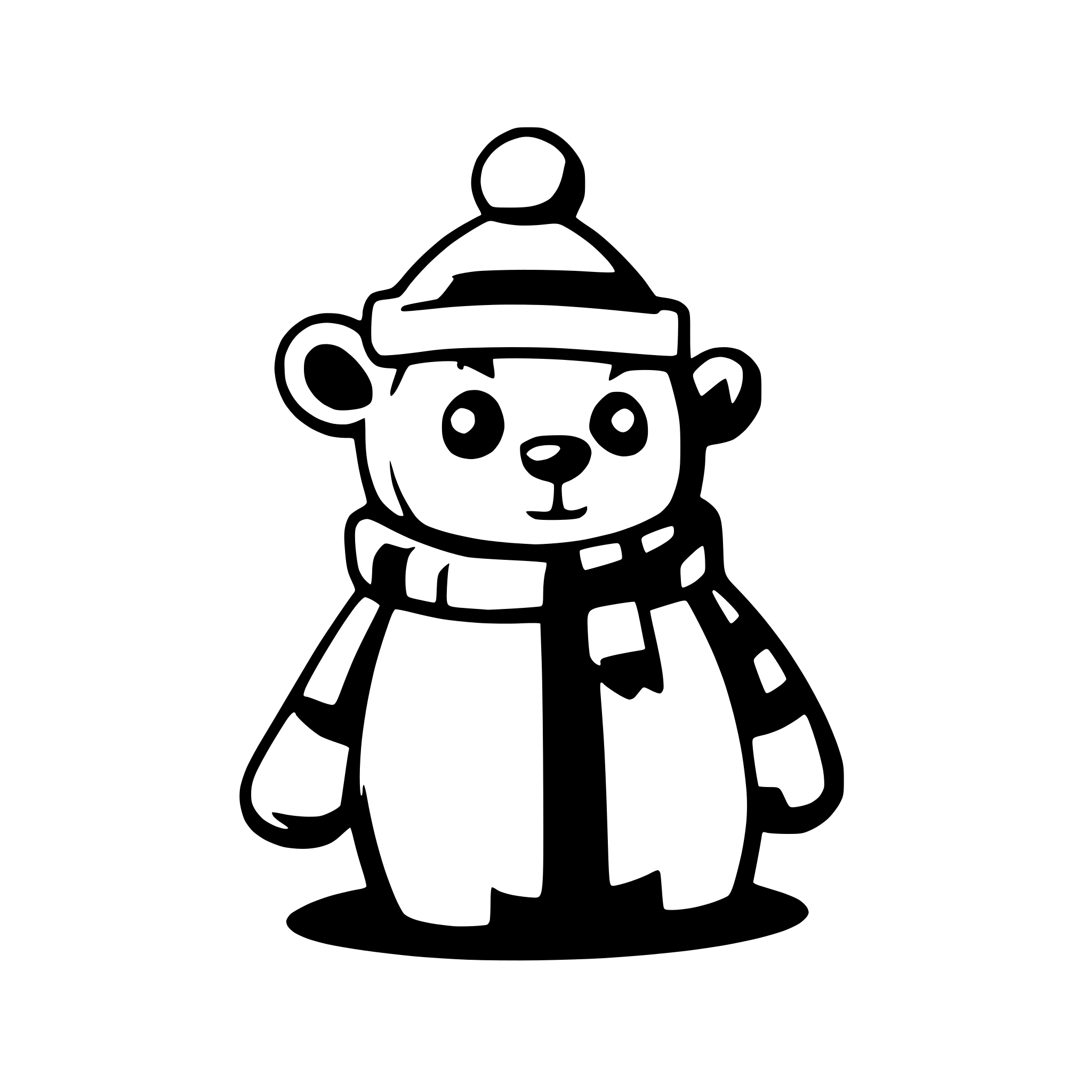 AI-generated SVG of 'Christmas bear'