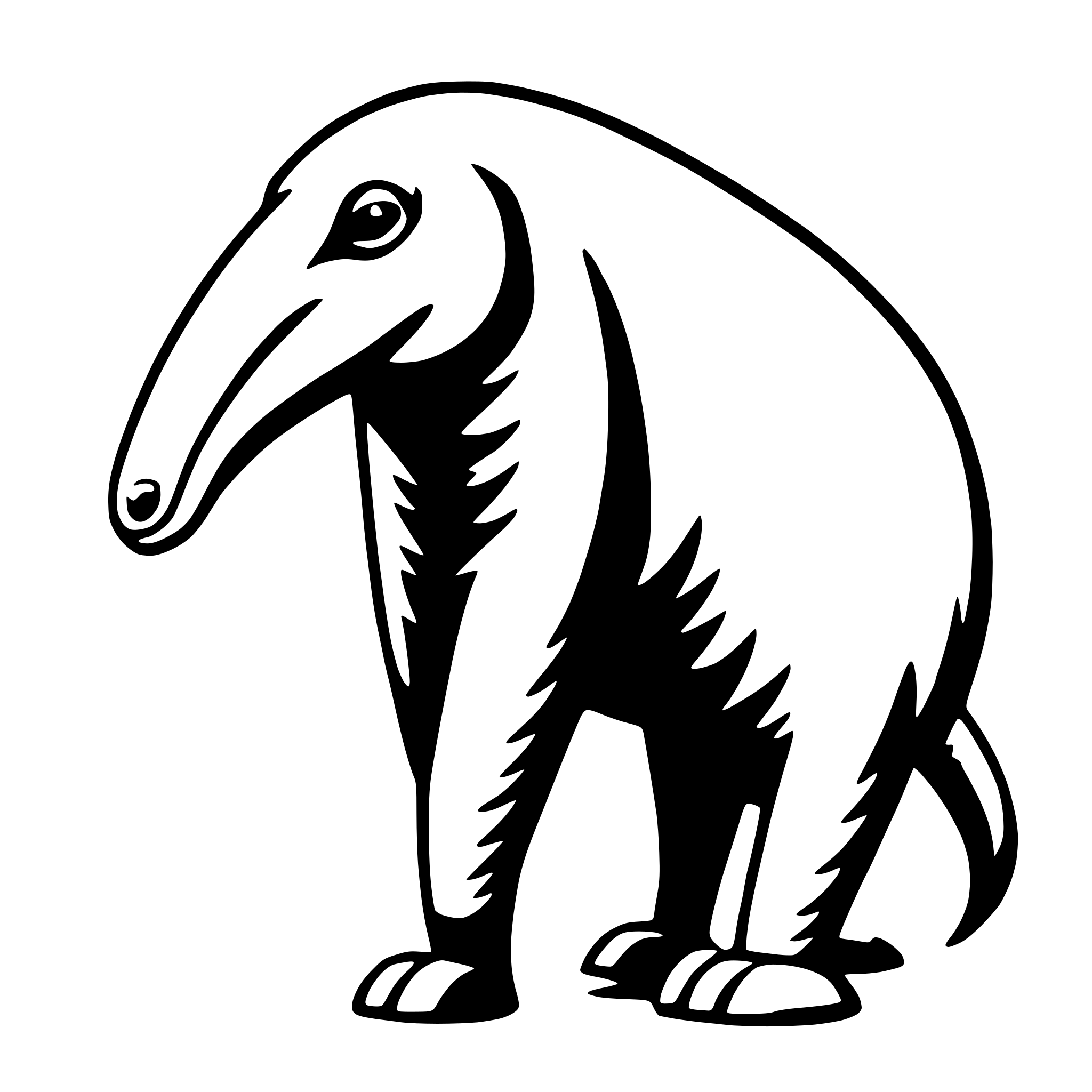 AI-generated SVG of 'anteater'