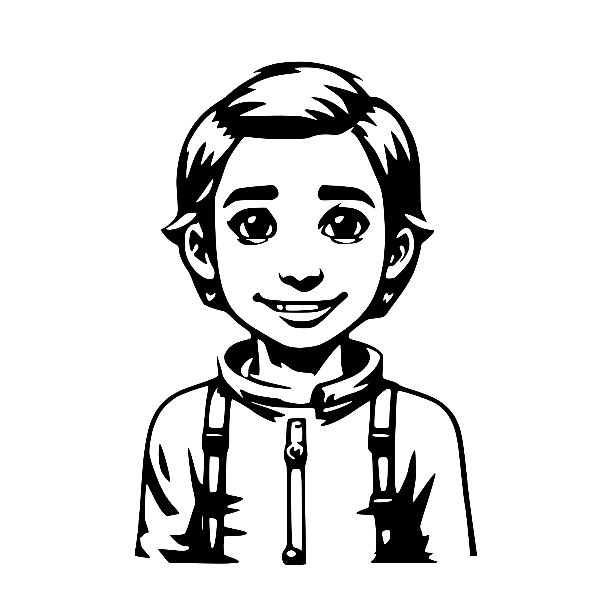 AI-generated SVG of a A CUTE BOY 2D CARTOON CHARACTER