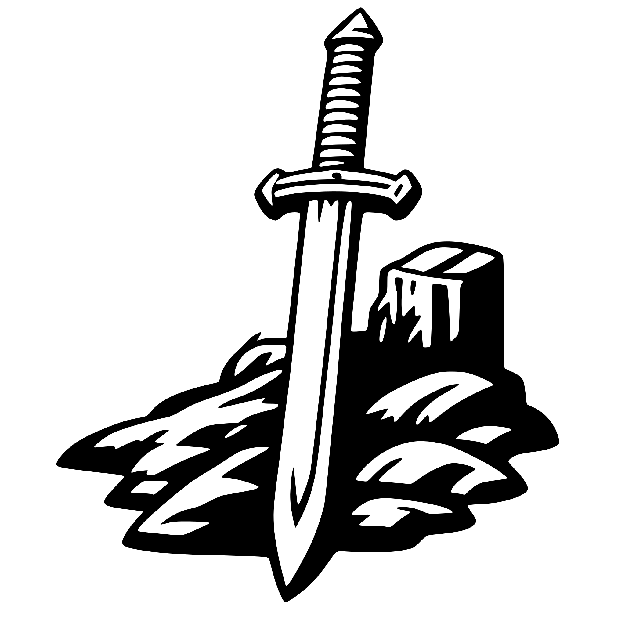 AI-generated SVG of a sword