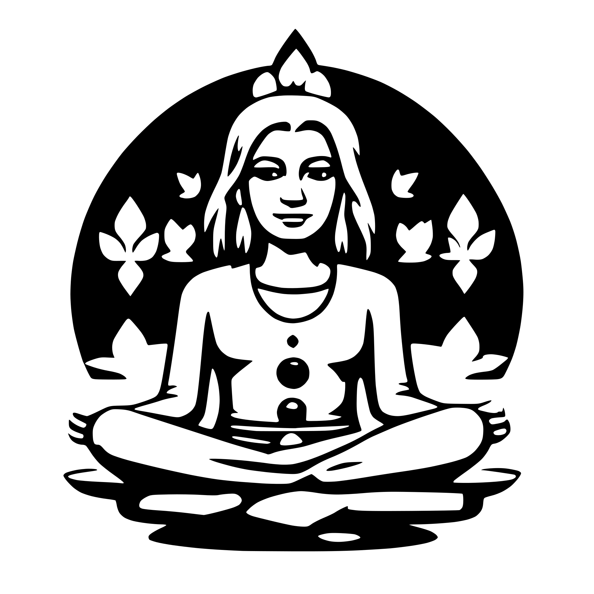 AI-generated SVG of a icon that can be used for meditation website