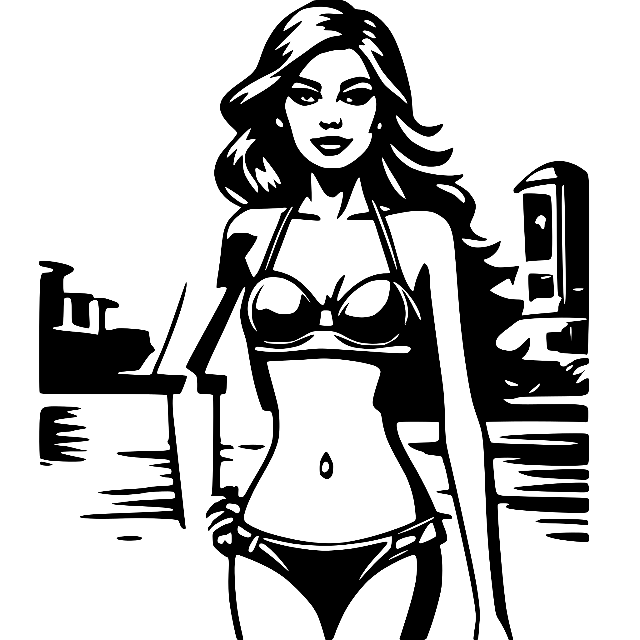 AI-generated SVG of 'stylish model wearing bikini'