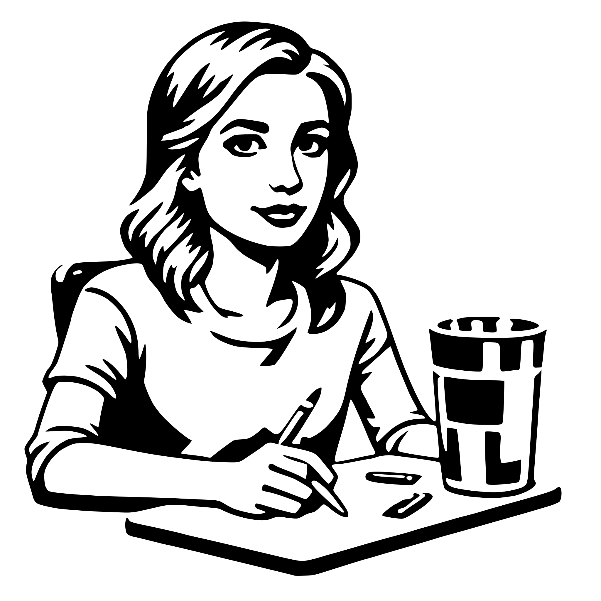 AI-generated SVG of a graphic designer