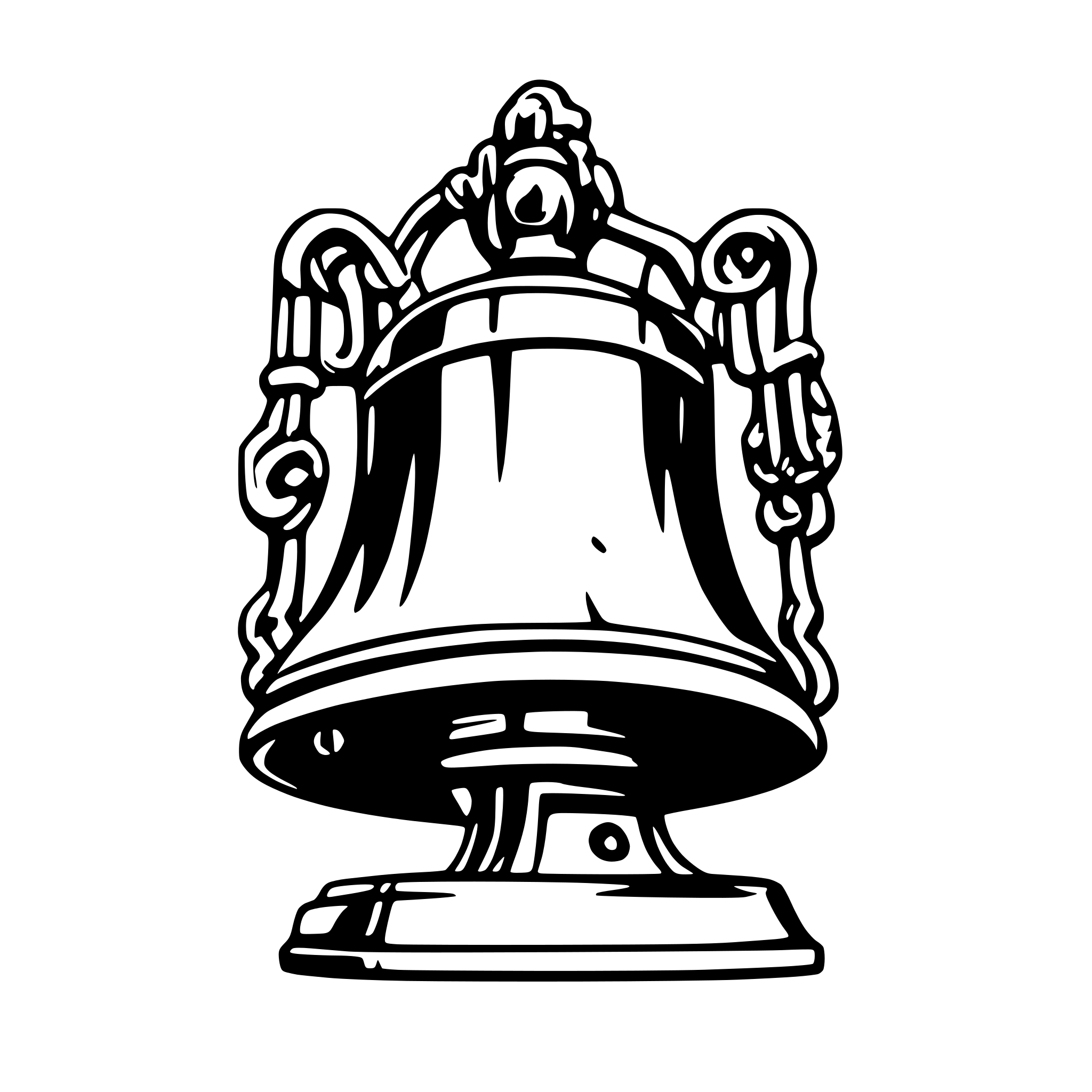 AI-generated SVG of a The Liberty Bell ringing loudly