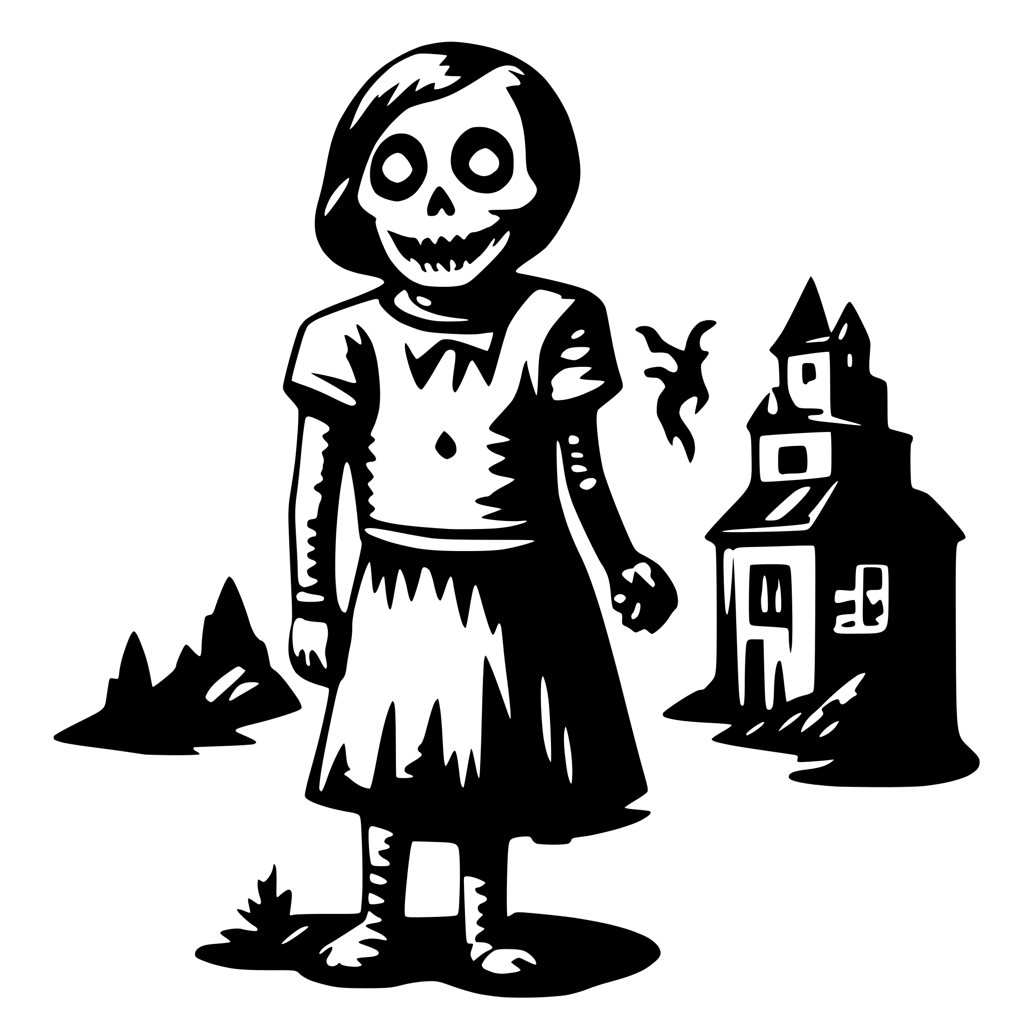 AI-generated SVG of 'horror'
