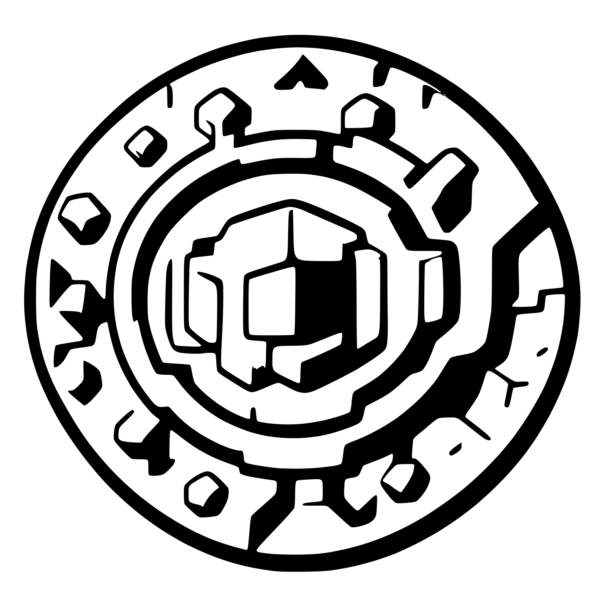 AI-generated SVG of a sXLauncher minecraft logo circle
