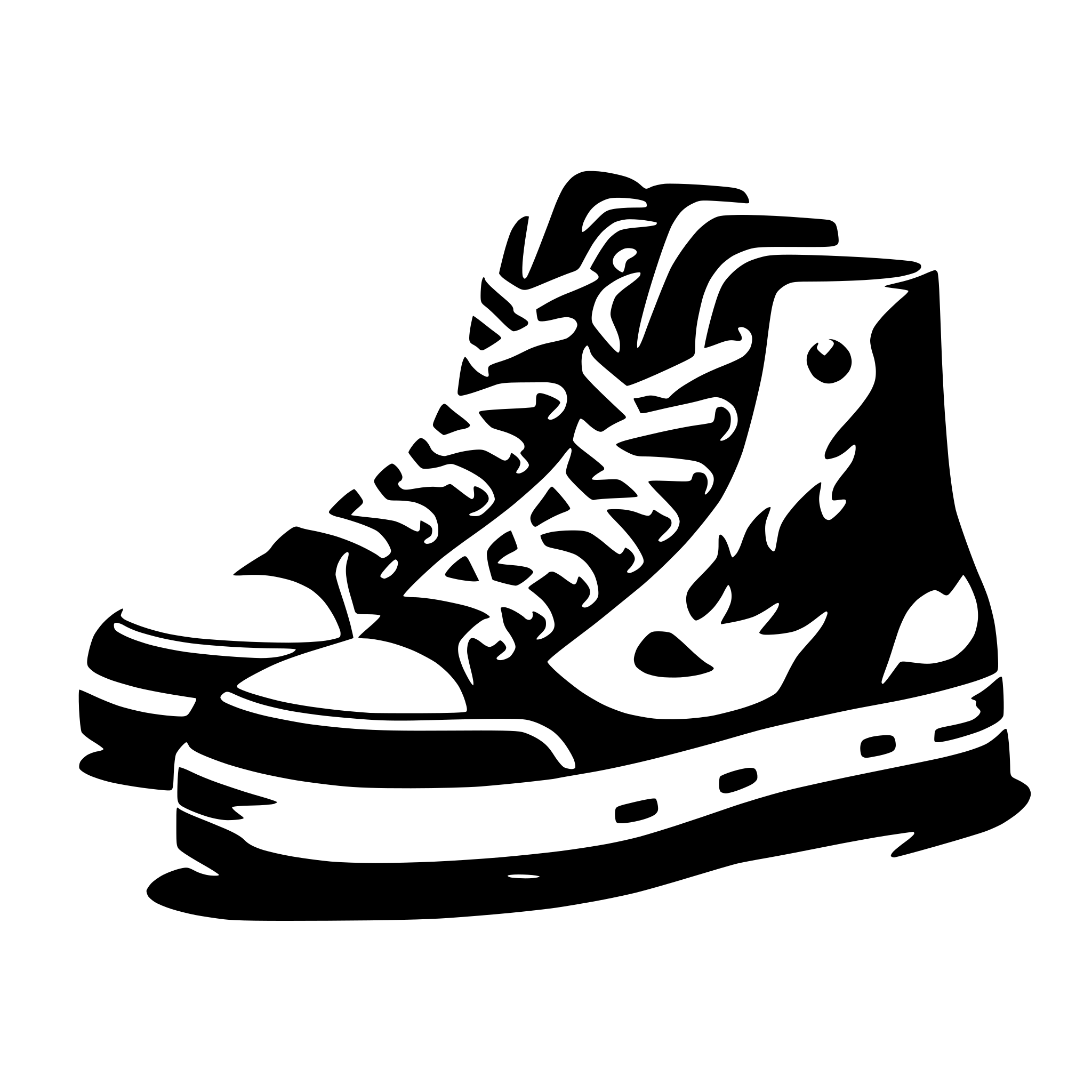 AI-generated SVG of 'sneakers with fire'