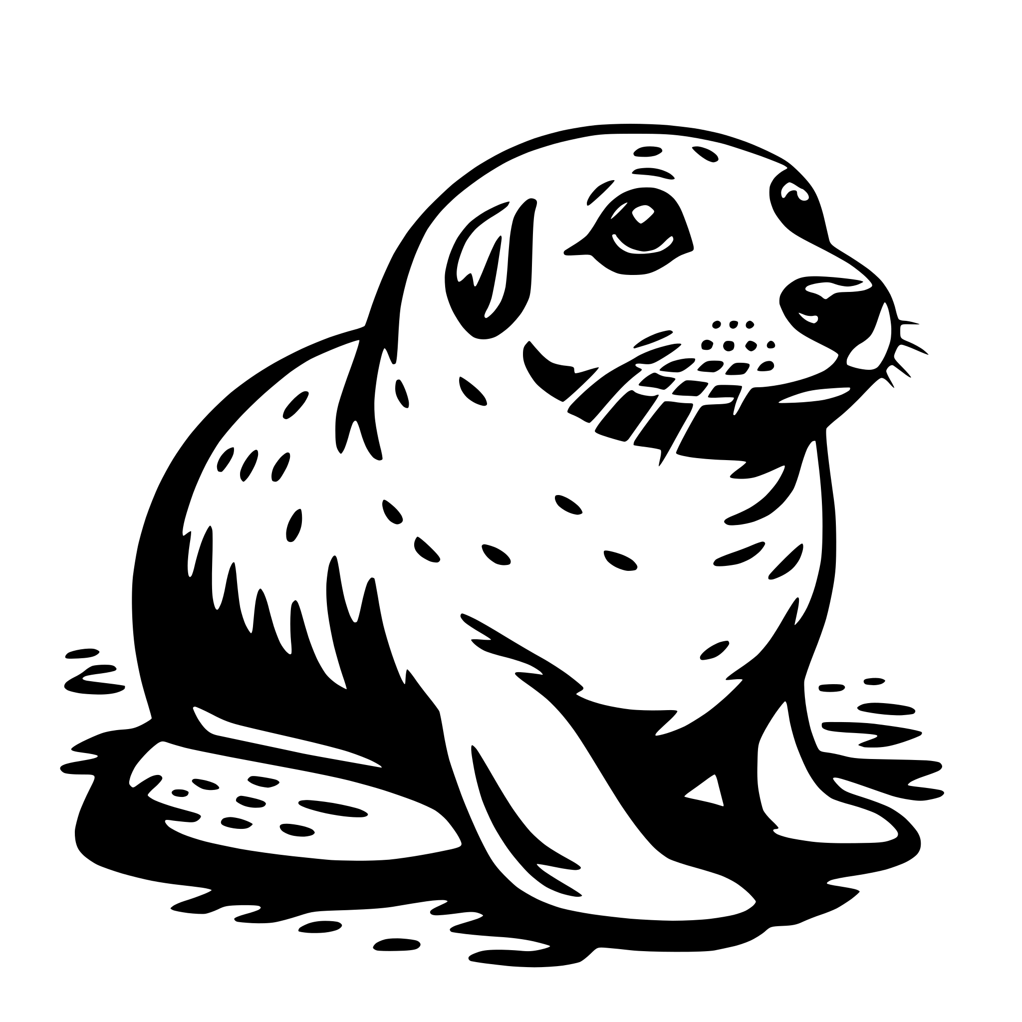 AI-generated SVG of a harbor seal