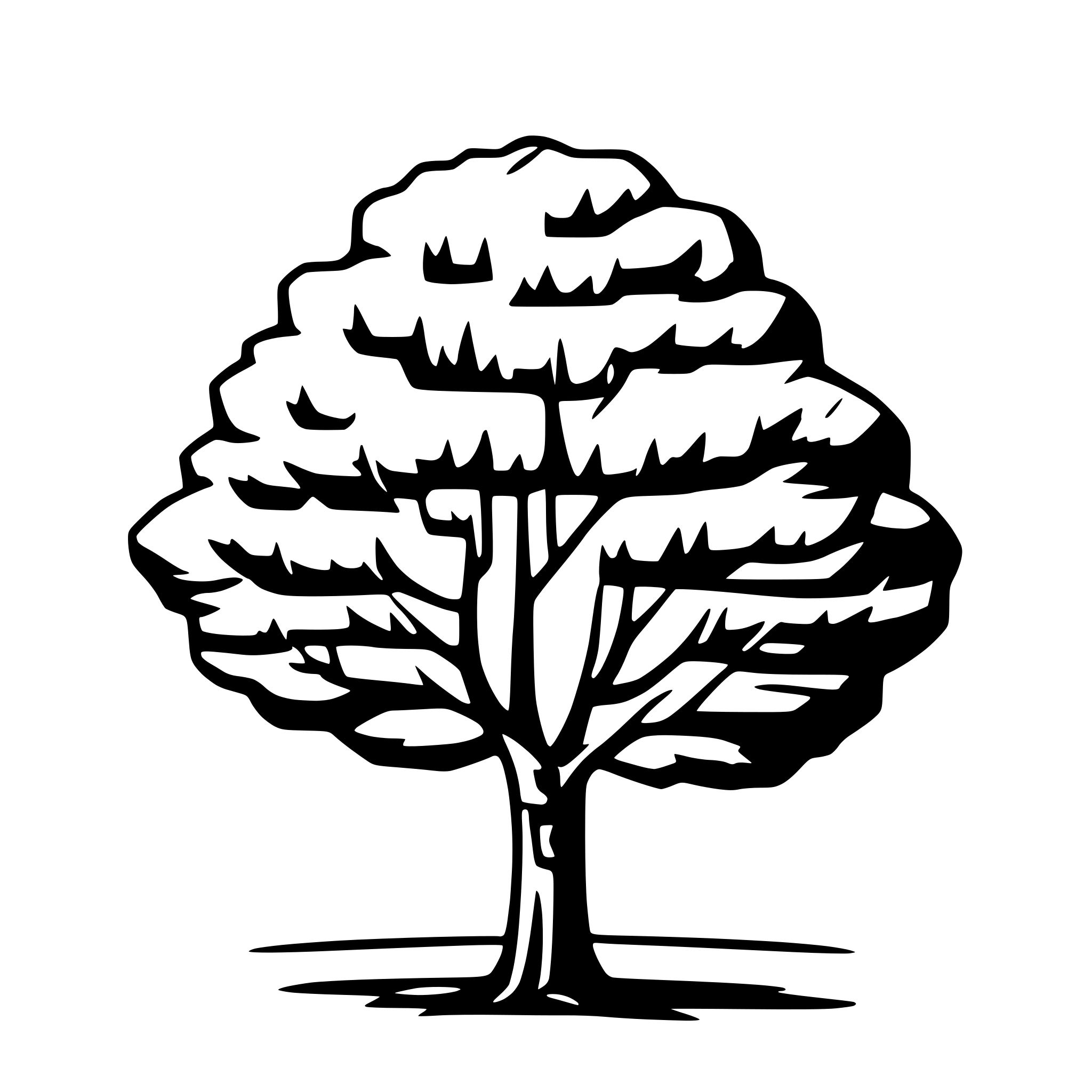 AI-generated SVG of a Lonely tree, minimalistic, single line