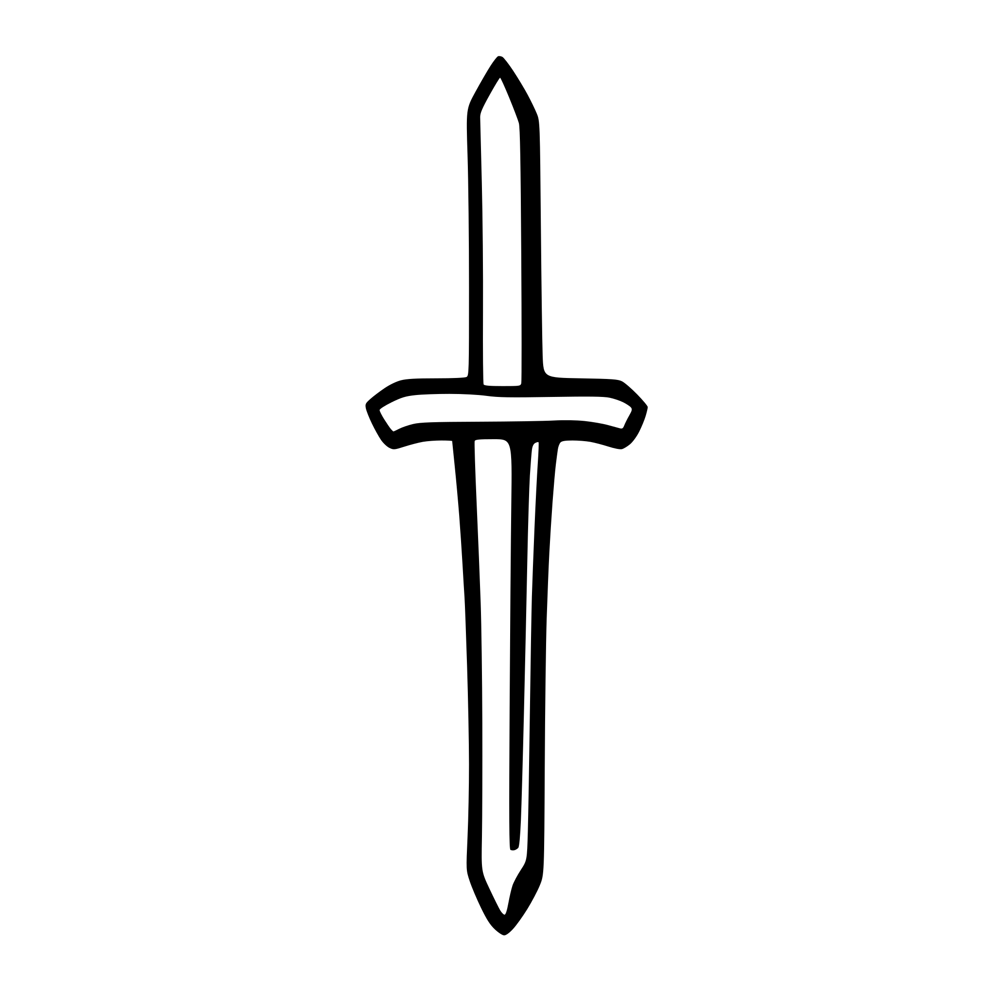 AI-generated SVG of a symmetrical middle age sword icon