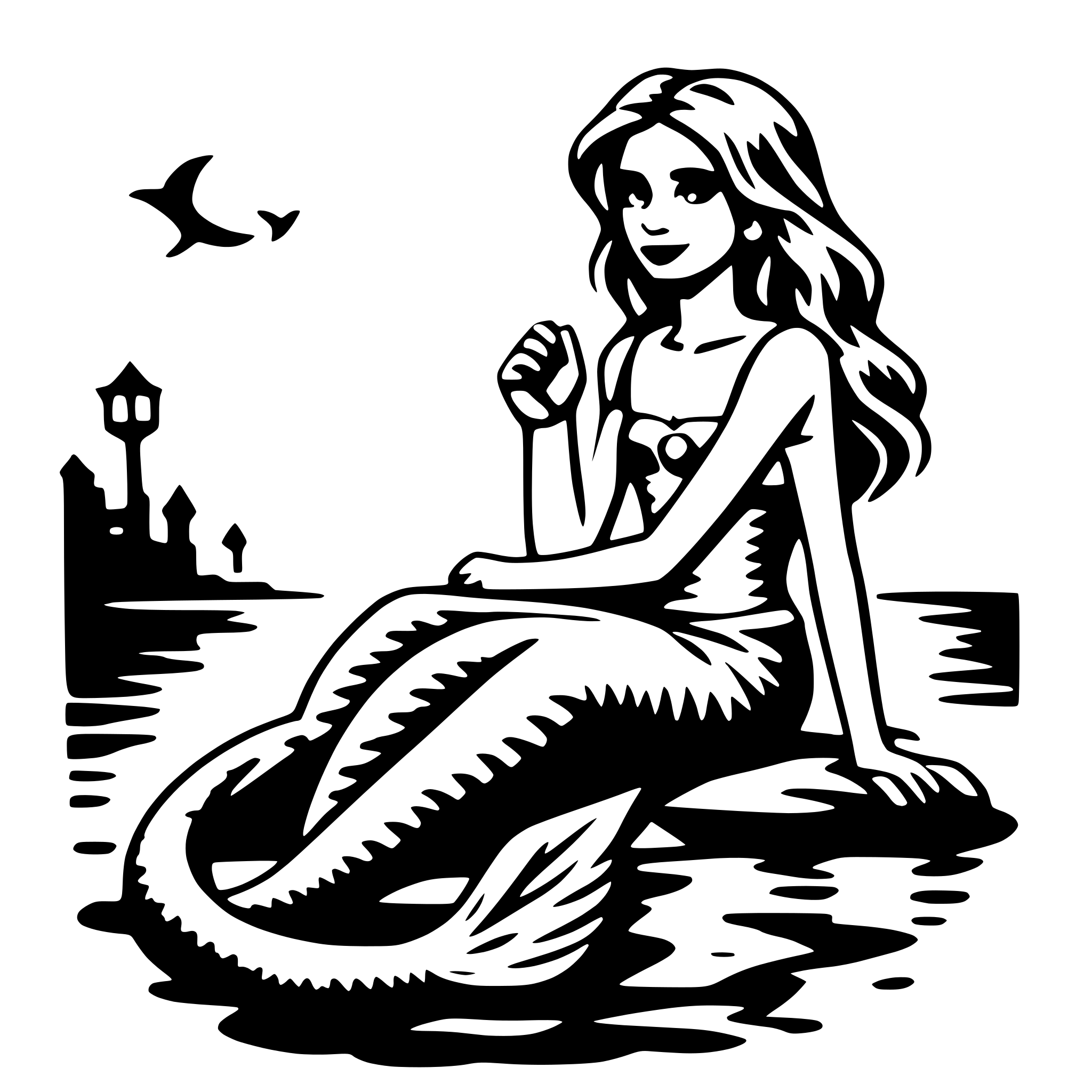 AI-generated SVG of 'mermaid'