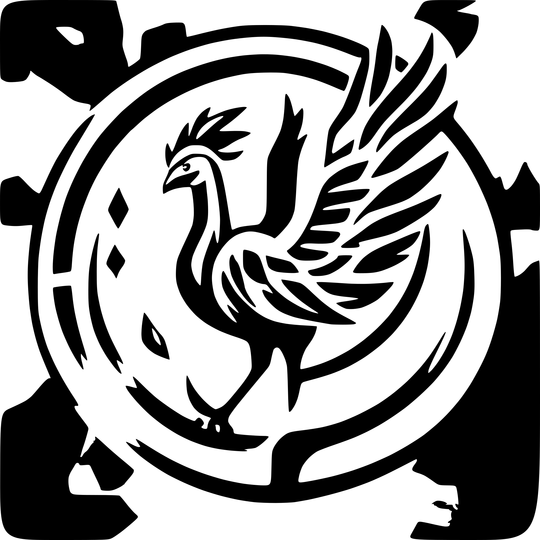 AI-generated SVG of a Majestic phoenix with 2 heads, rising sun in the background, phoenix is silhouetted against the rising sun