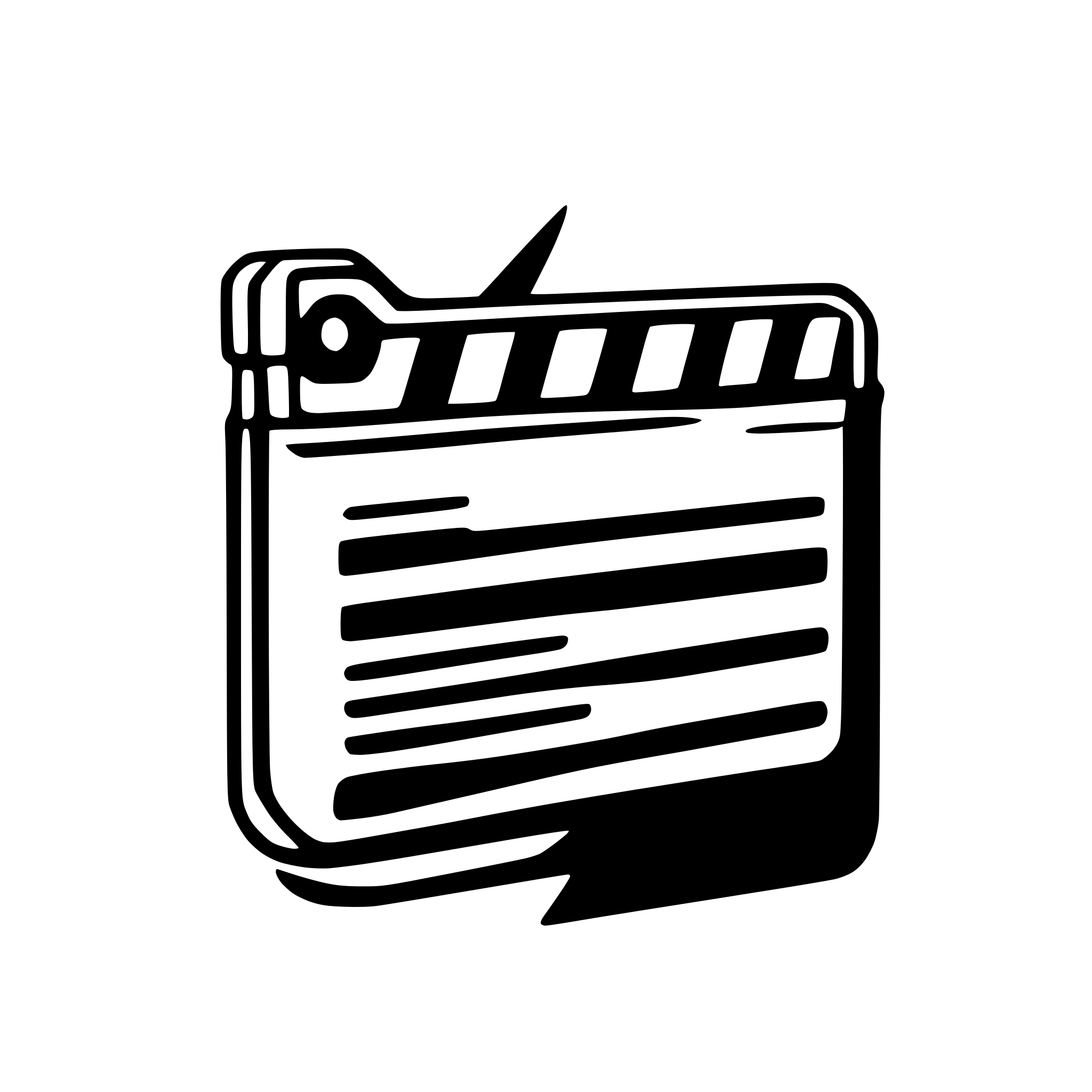 AI-generated SVG of 'film clapperboard in blue'