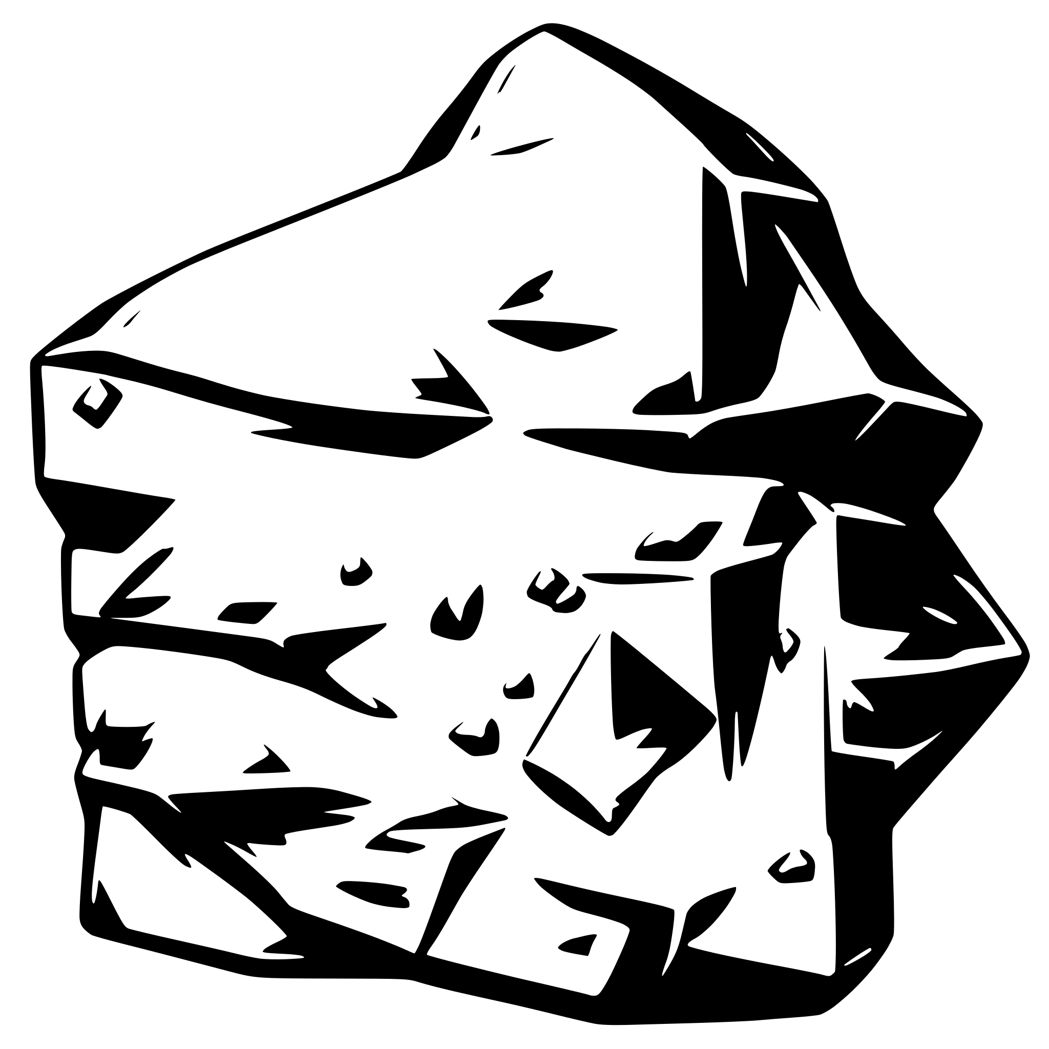 AI-generated SVG of 'bronze ore in a shape of common squre shard, green color'