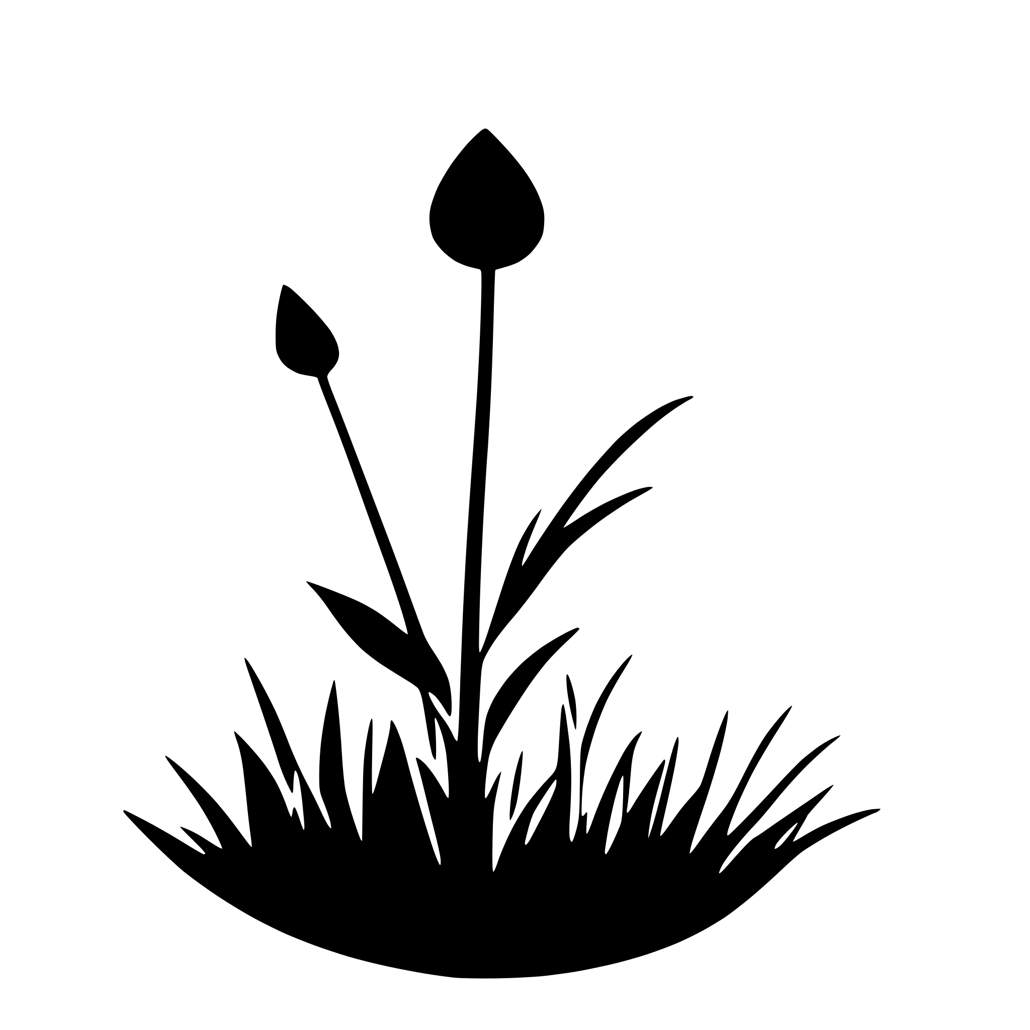 AI-generated SVG of 'silhouette of grass'
