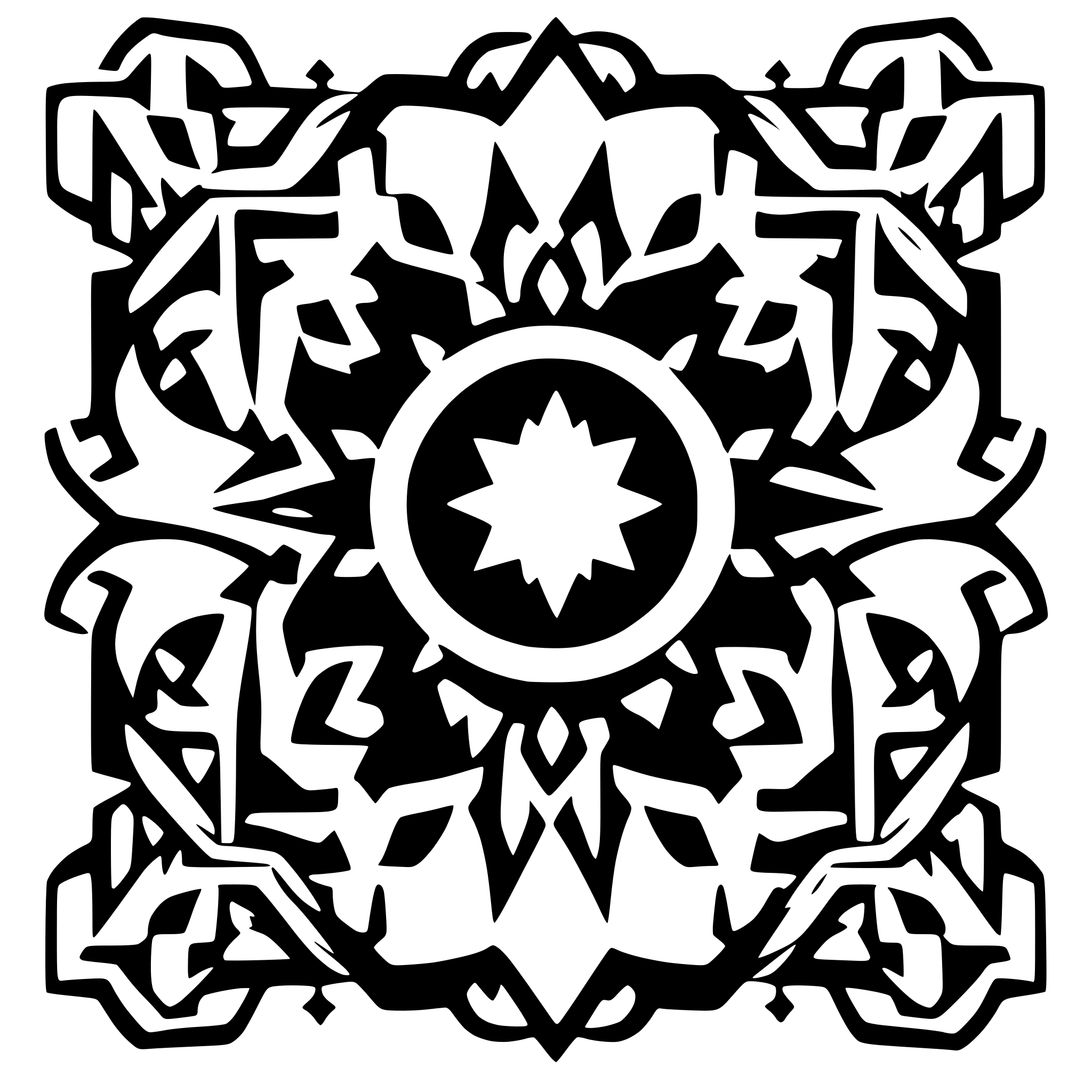 AI-generated SVG of a page border for a book that use islamic art