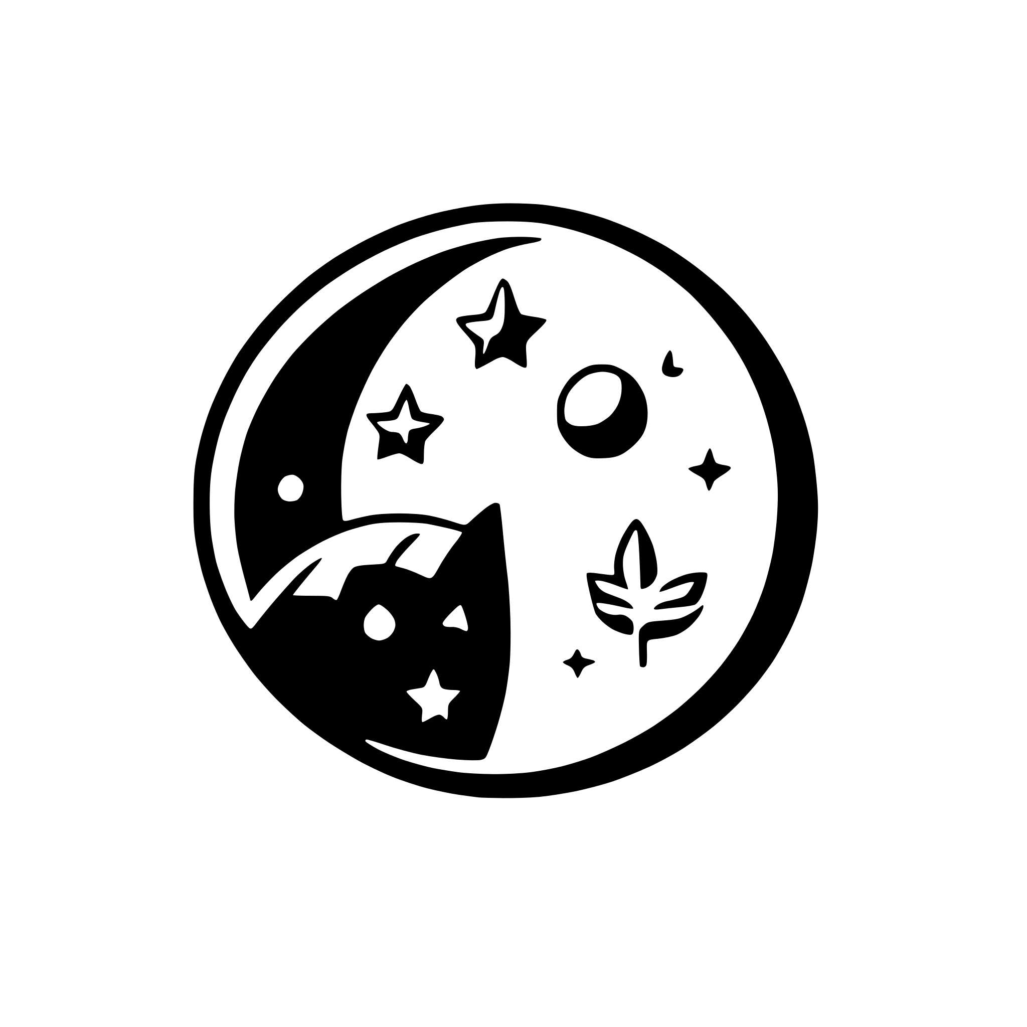 AI-generated SVG of a moon and sun
