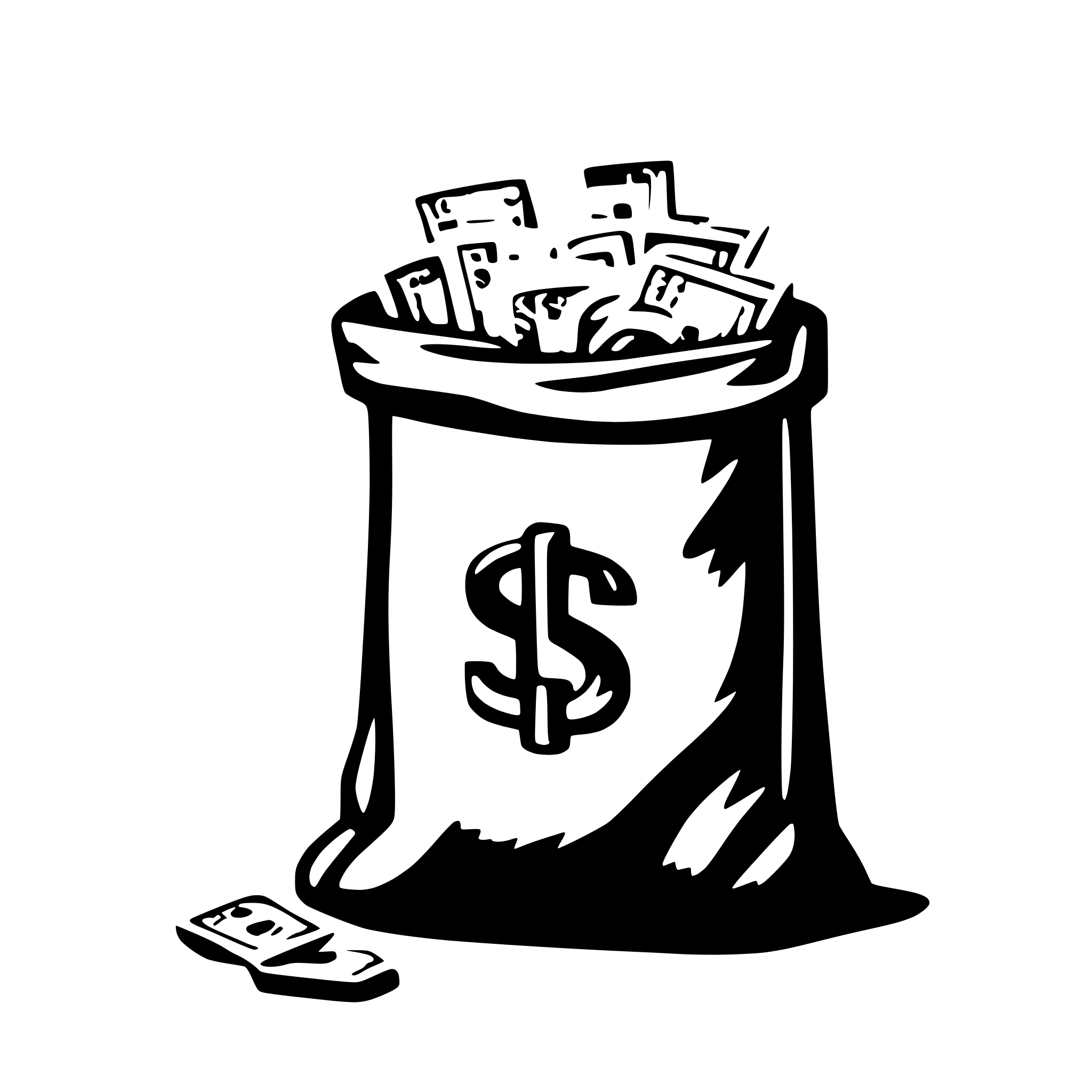AI-generated SVG of 'Bag of money'