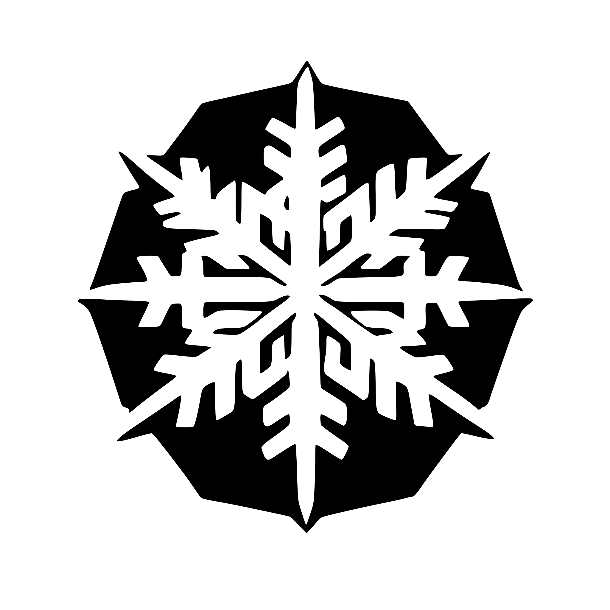 AI-generated SVG of a snowflake with text