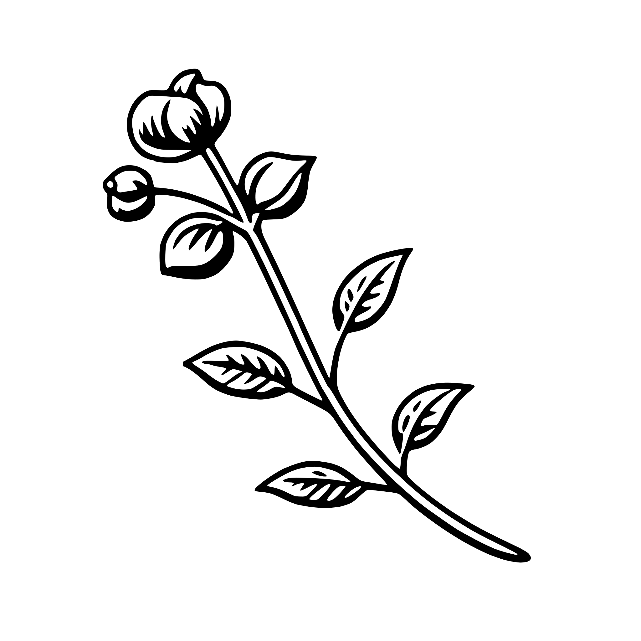AI-generated SVG of a sweet pea