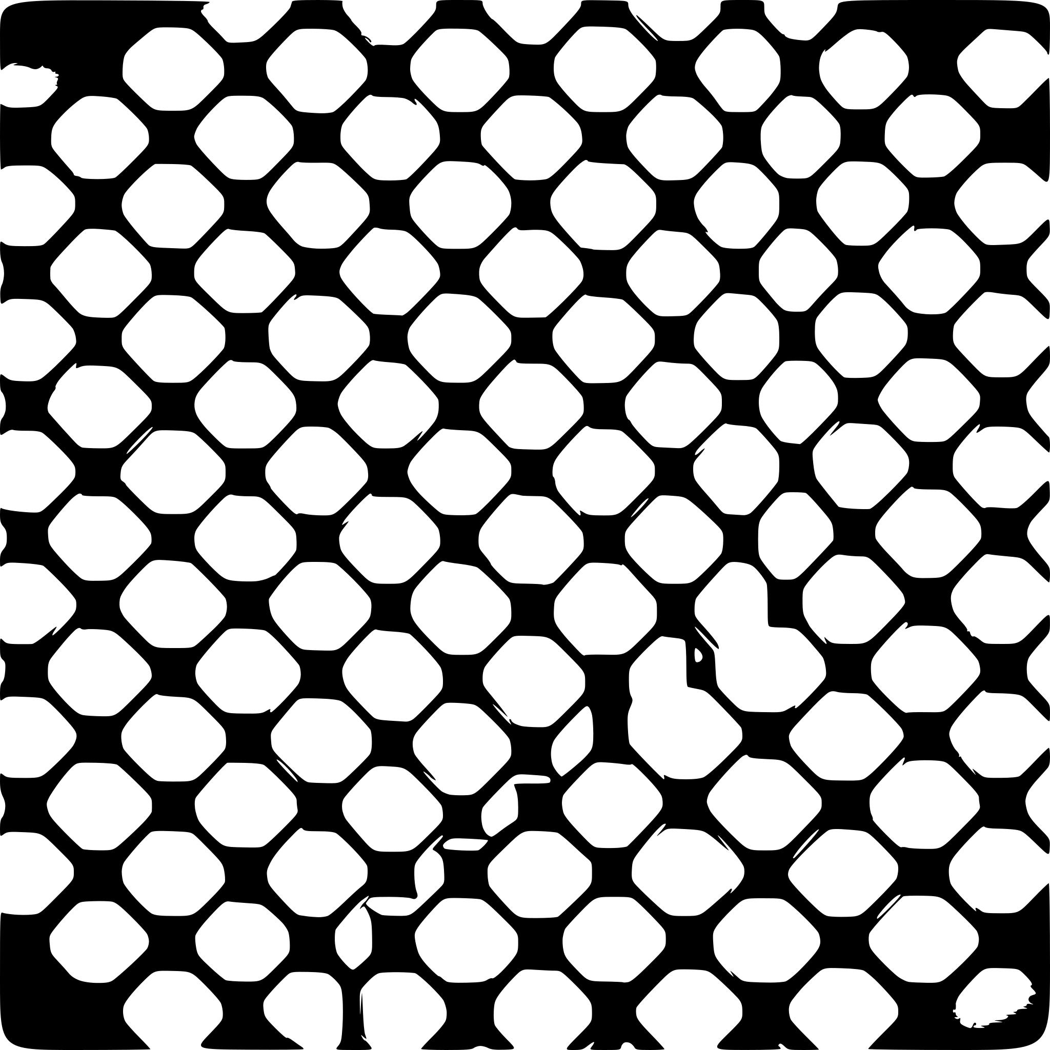 AI-generated SVG of 'A dark, seamless grid pattern with thin, void with no color with cells having background color black. The grid lines should be evenly spaced and uniform(square cells).'