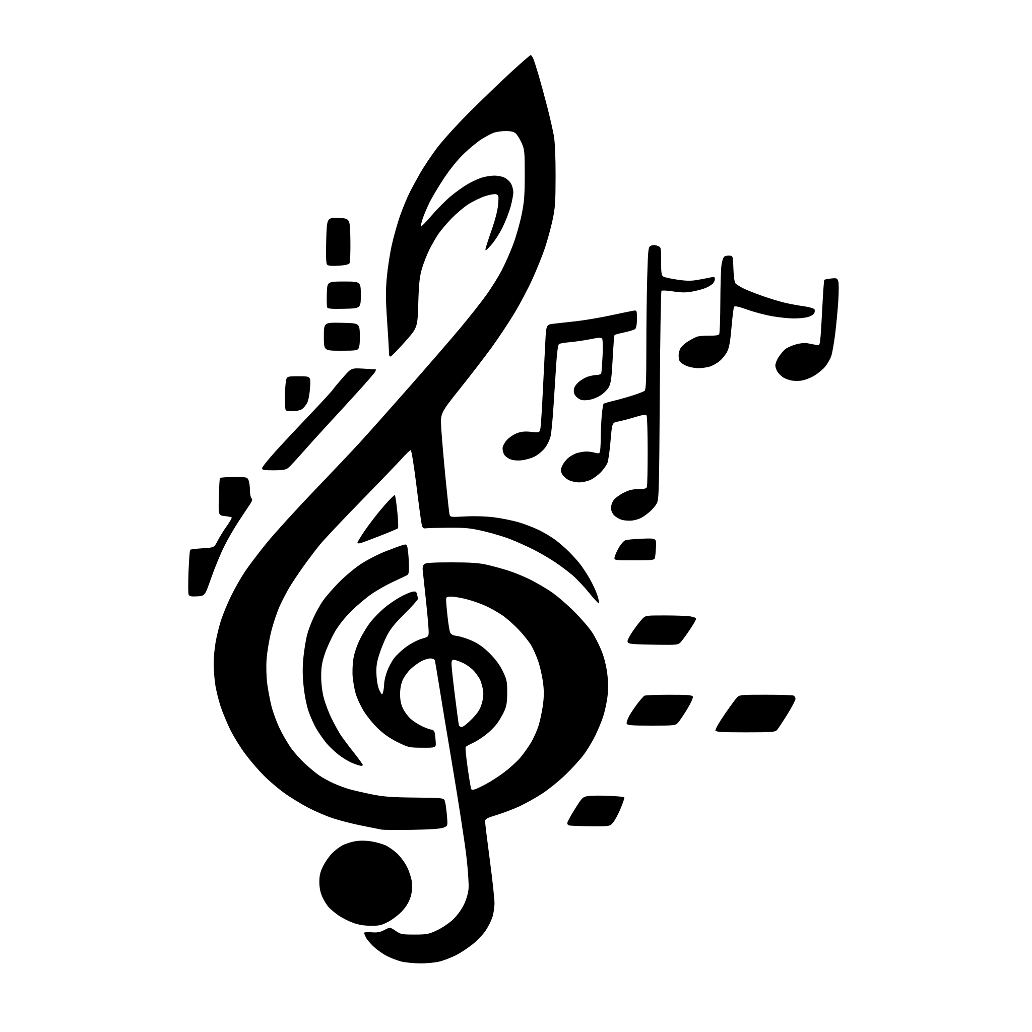 AI-generated SVG of a music notes