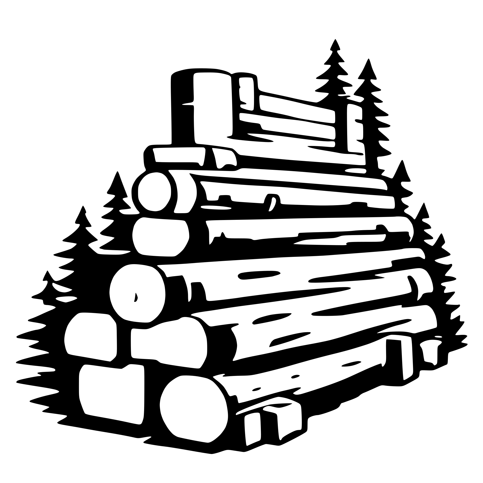 AI-generated SVG of 'log stack'
