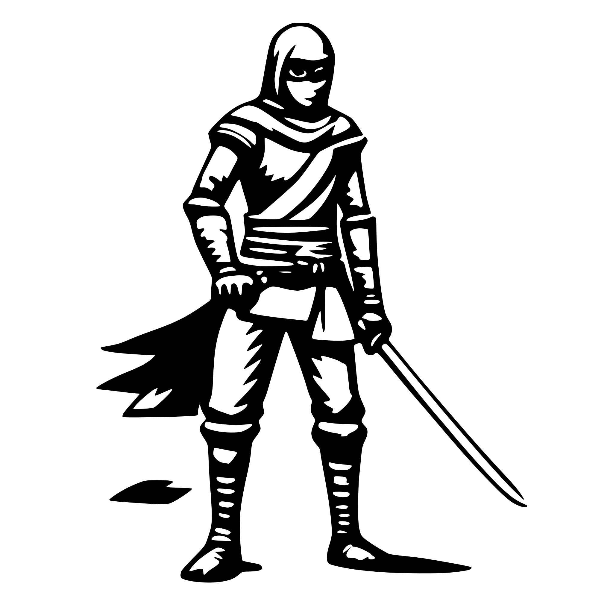 AI-generated SVG of 'ninja as vector'