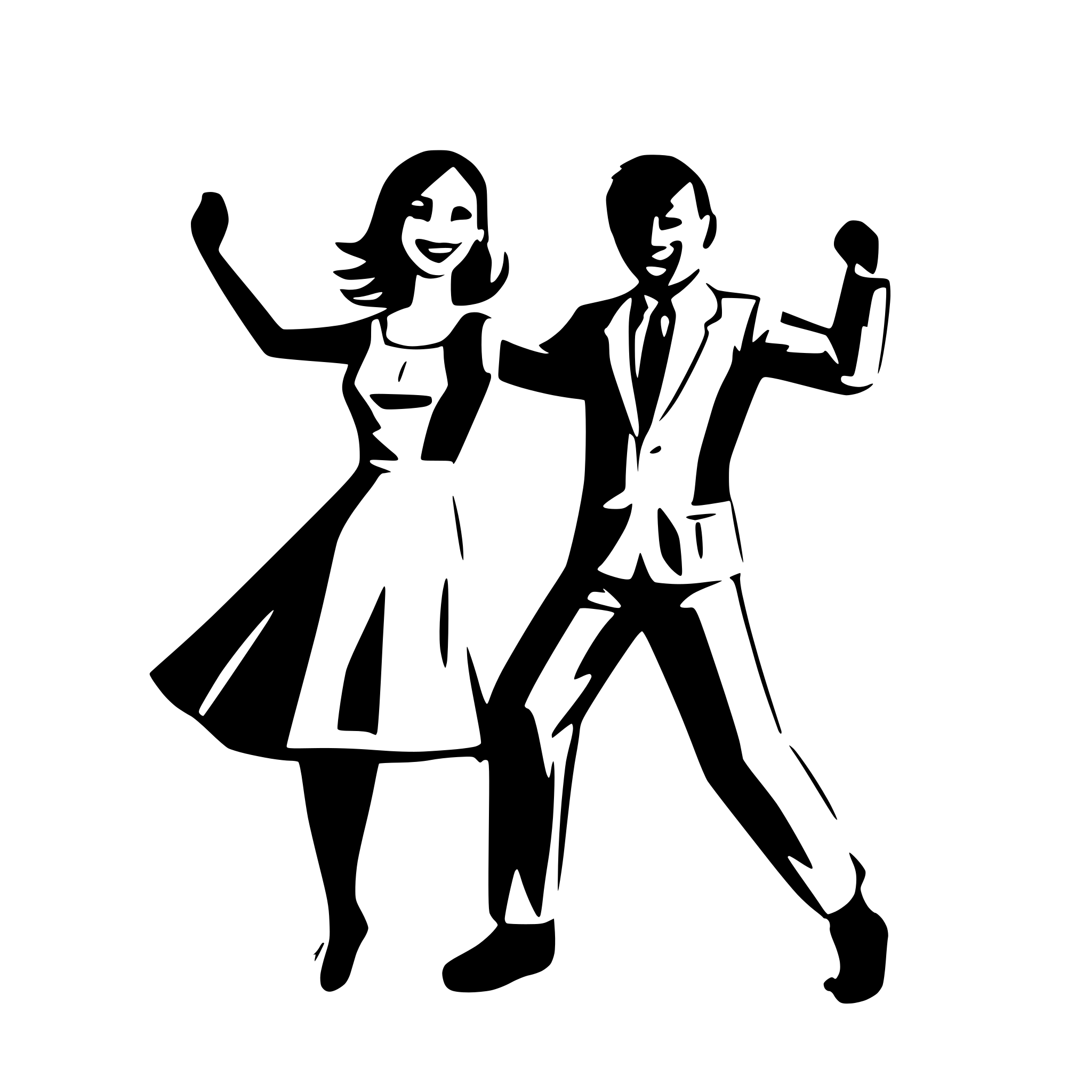 AI-generated SVG of 'a couple dancing salsa'