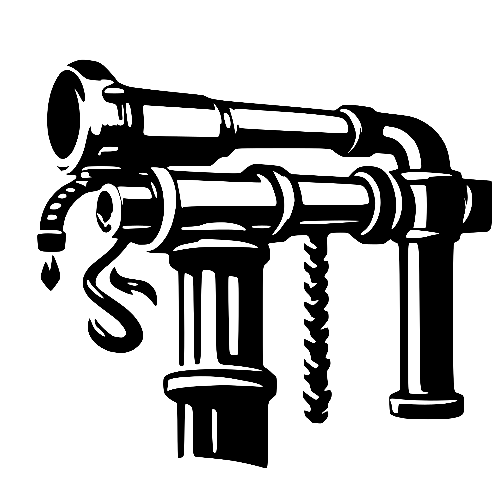 AI-generated SVG of 'hose with two nozzles'