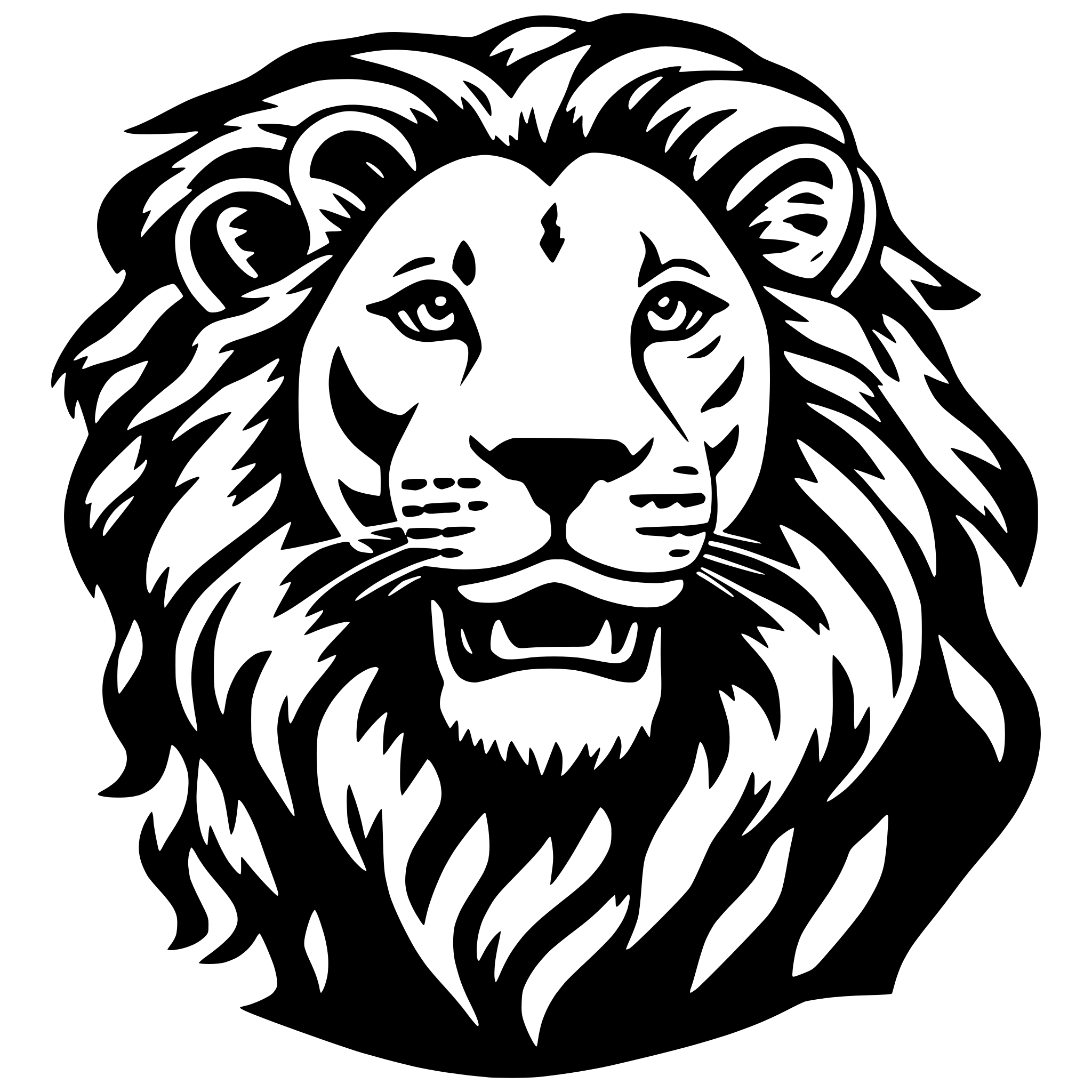 AI-generated SVG of a lion svg image