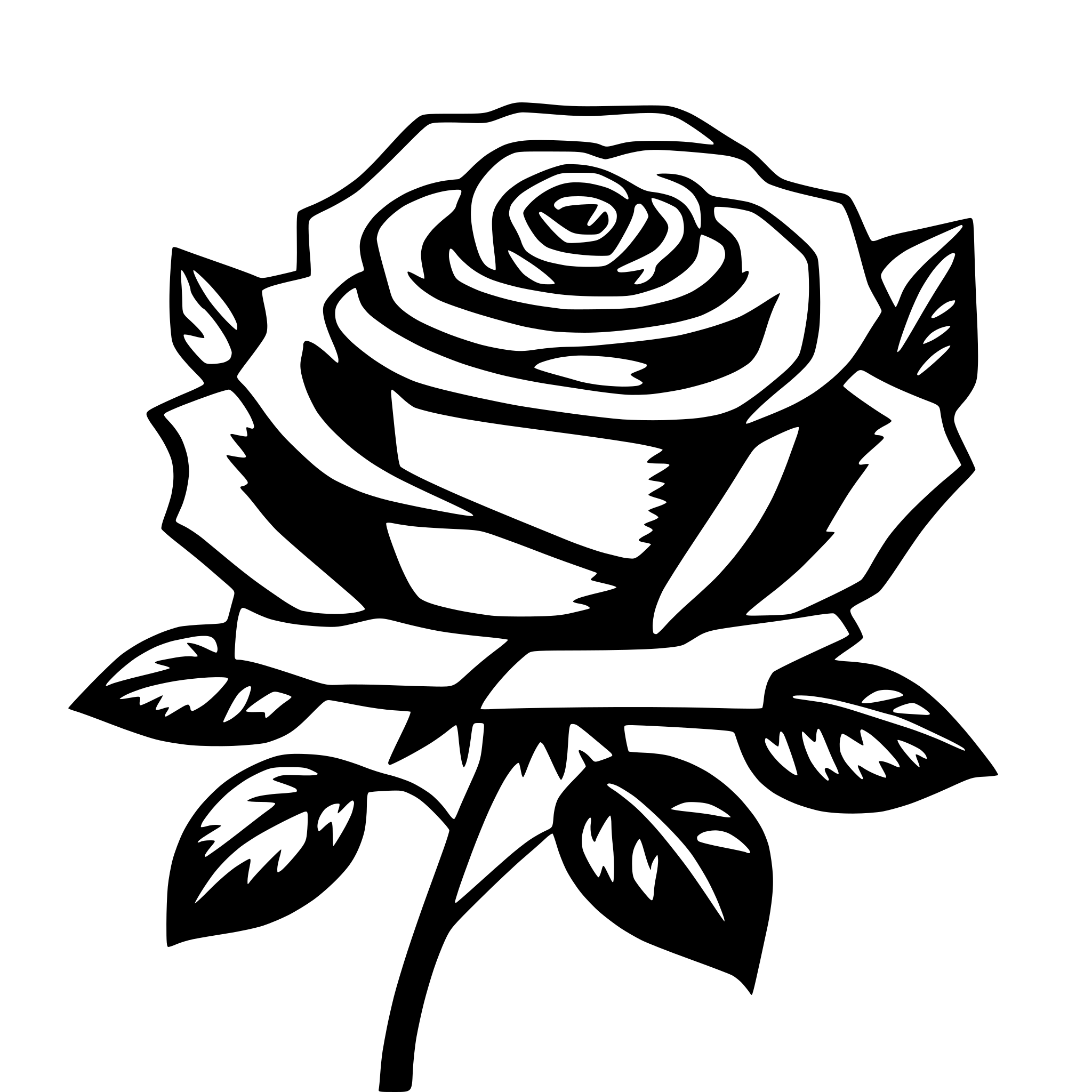 AI-generated SVG of a rose 2d